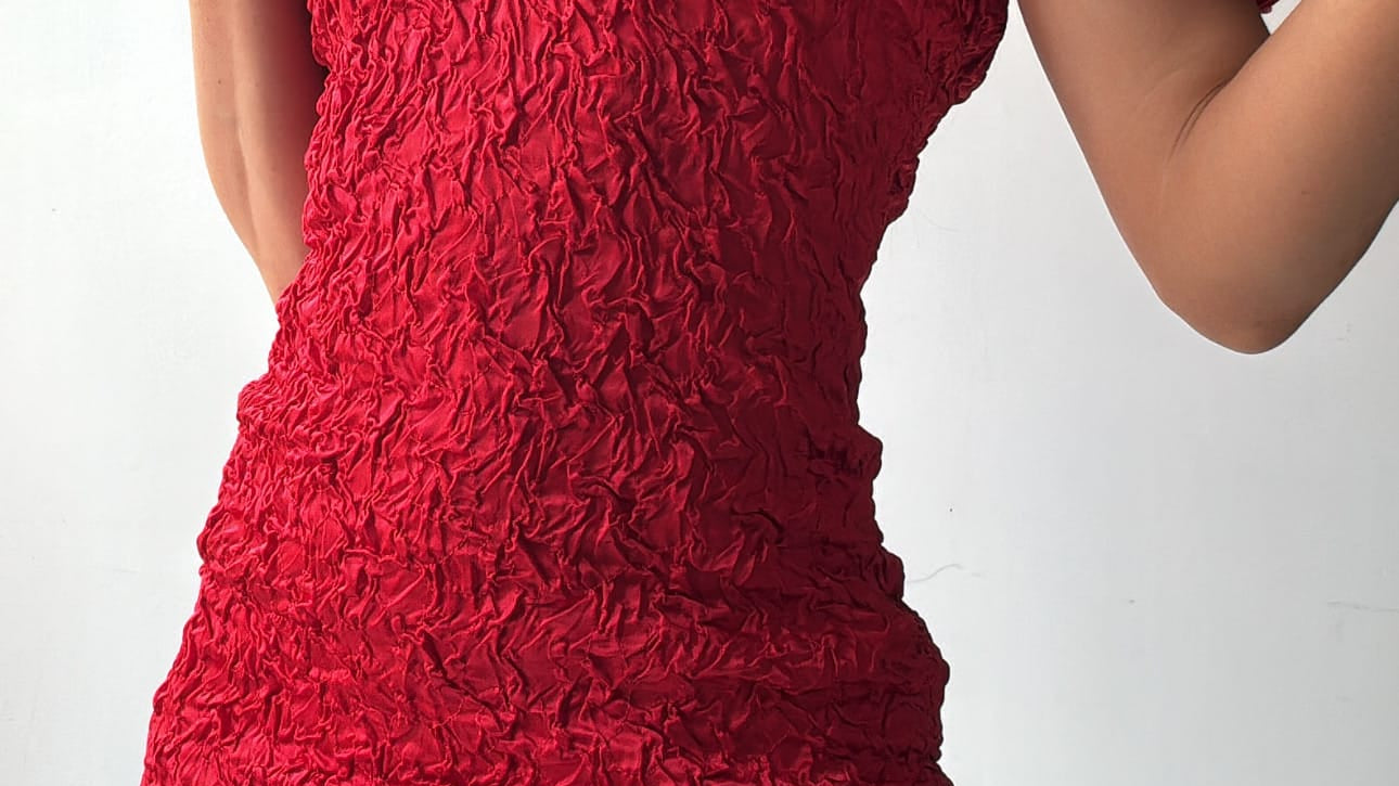 Killer Red Ruched Cocktail Dress, Sistergolden, Sistergolden