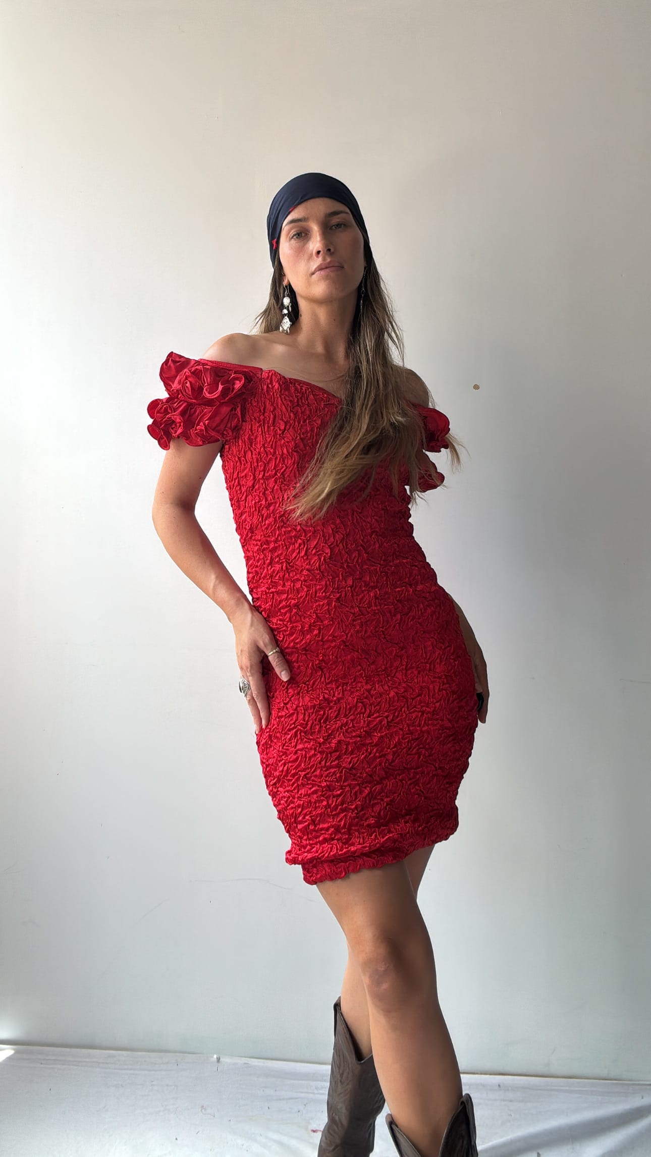 Killer Red Ruched Cocktail Dress, Sistergolden, Sistergolden