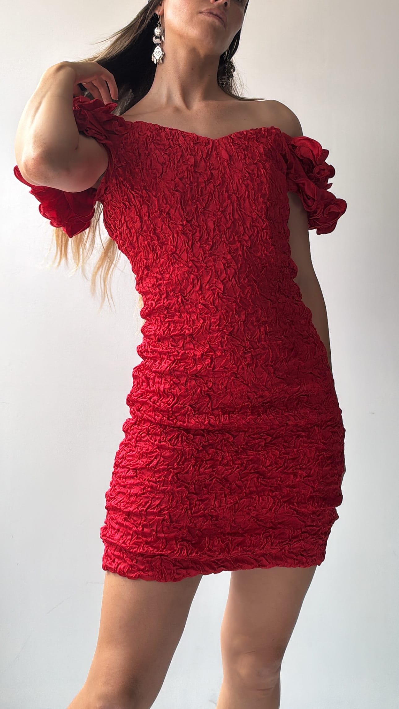 Killer Red Ruched Cocktail Dress, Sistergolden, Sistergolden
