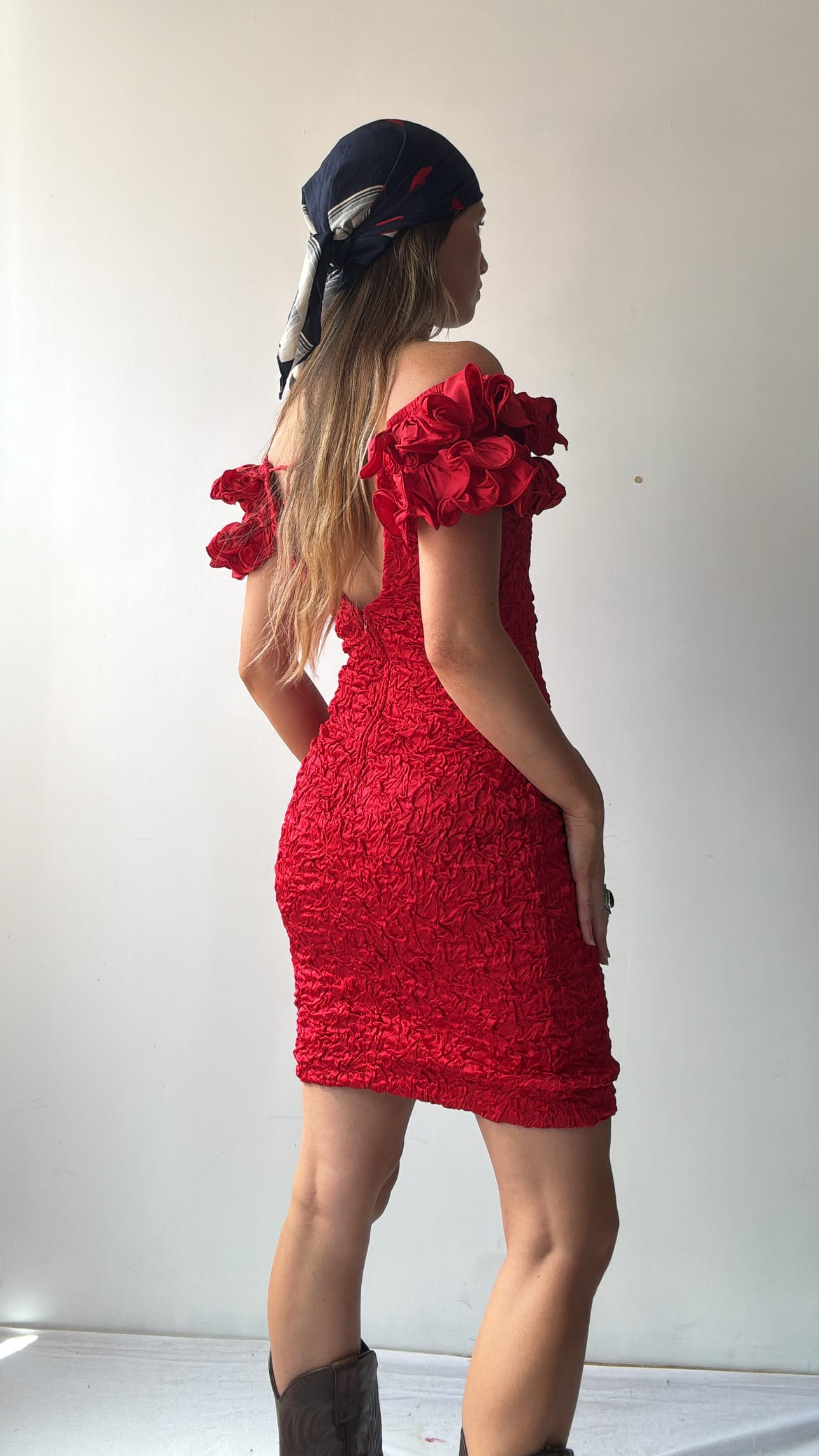 Killer Red Ruched Cocktail Dress, Sistergolden, Sistergolden