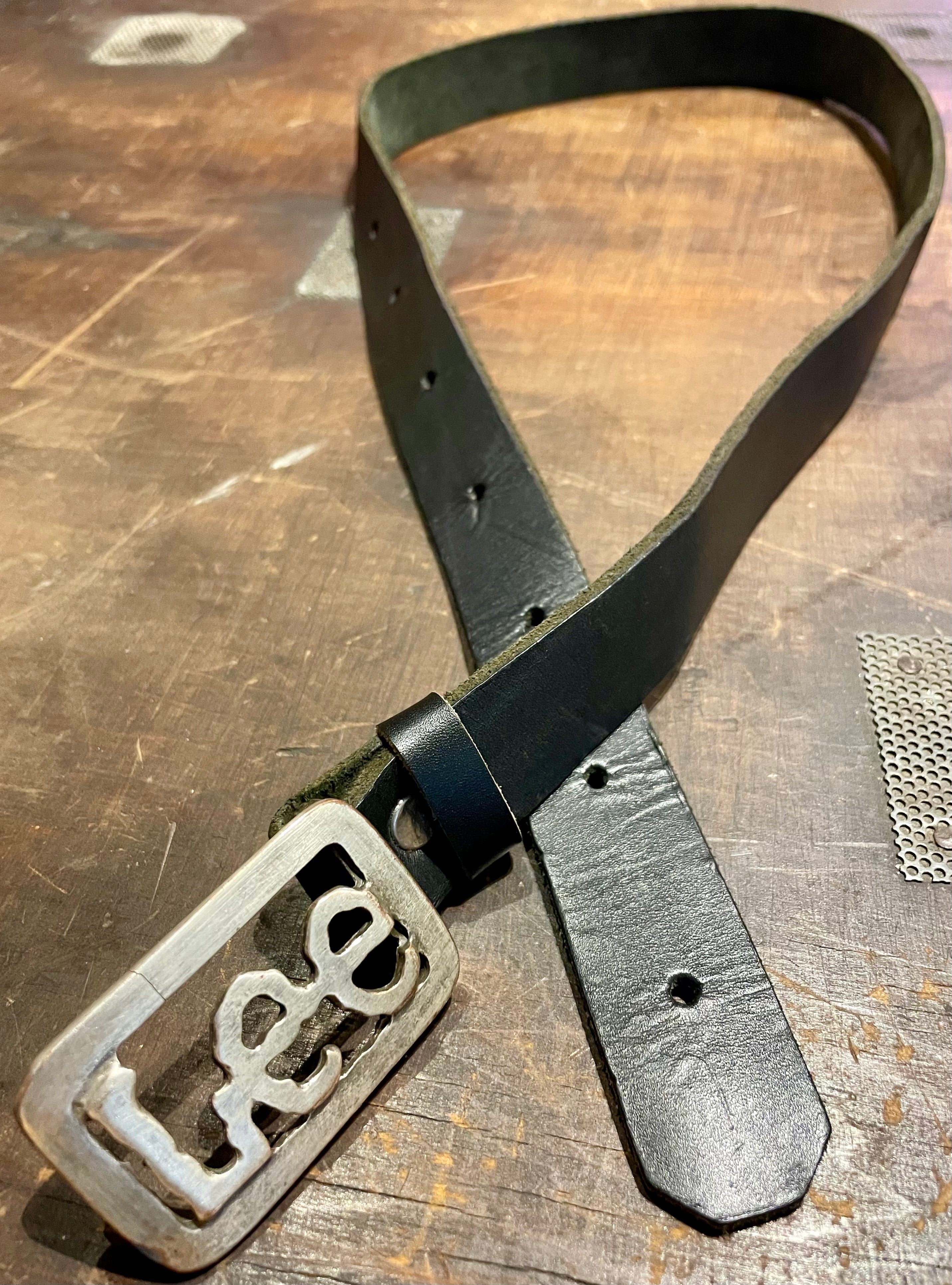 Lee Black Leather Vintage Belt, Sistergolden, Sistergolden
