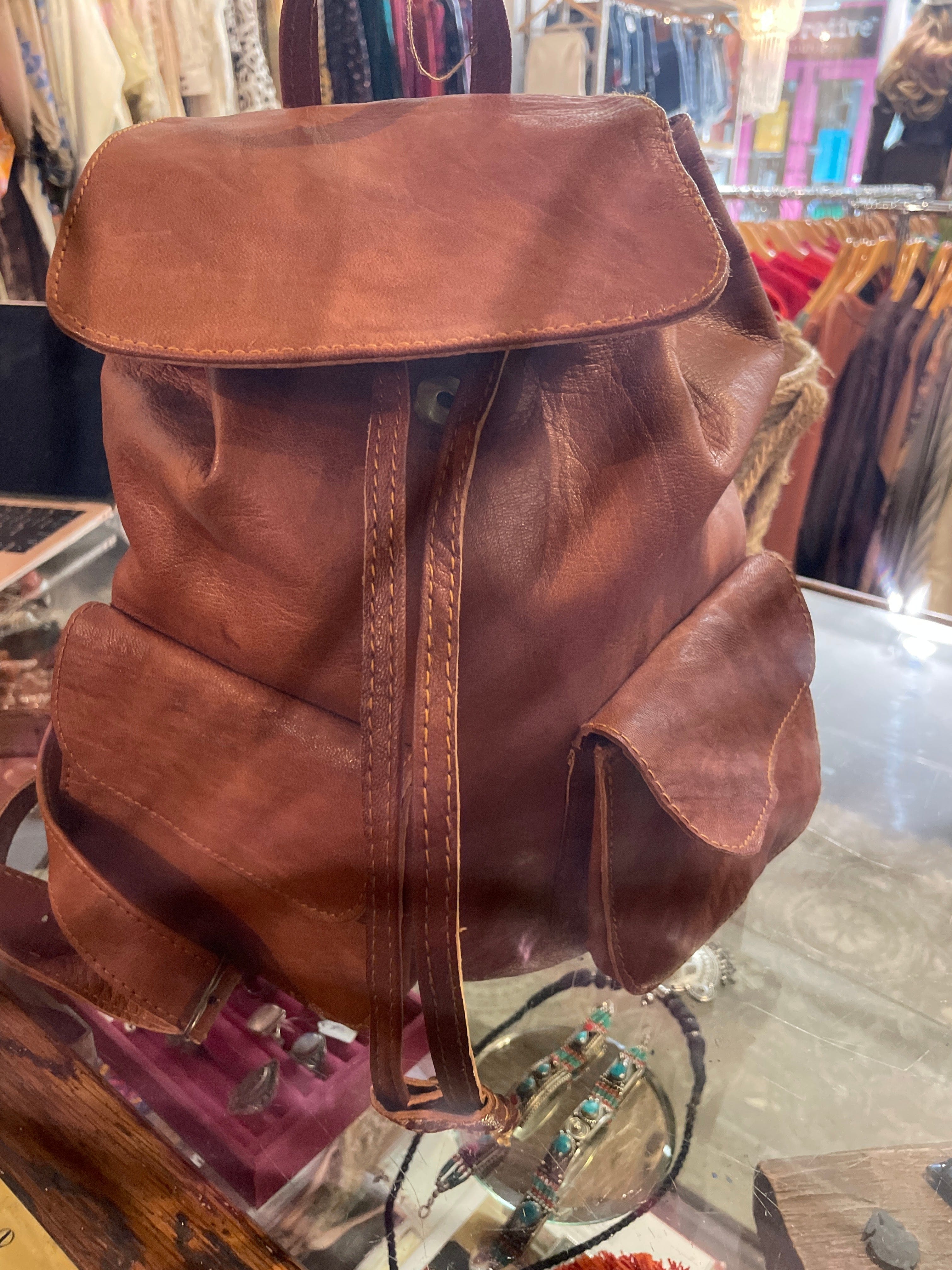 SisterGolden Moroccan Leather Backpack