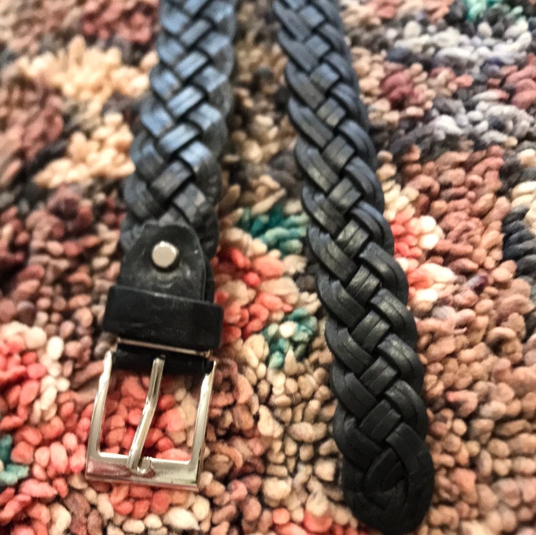 SisterGolden Moroccan Leather Plait Belt Wide