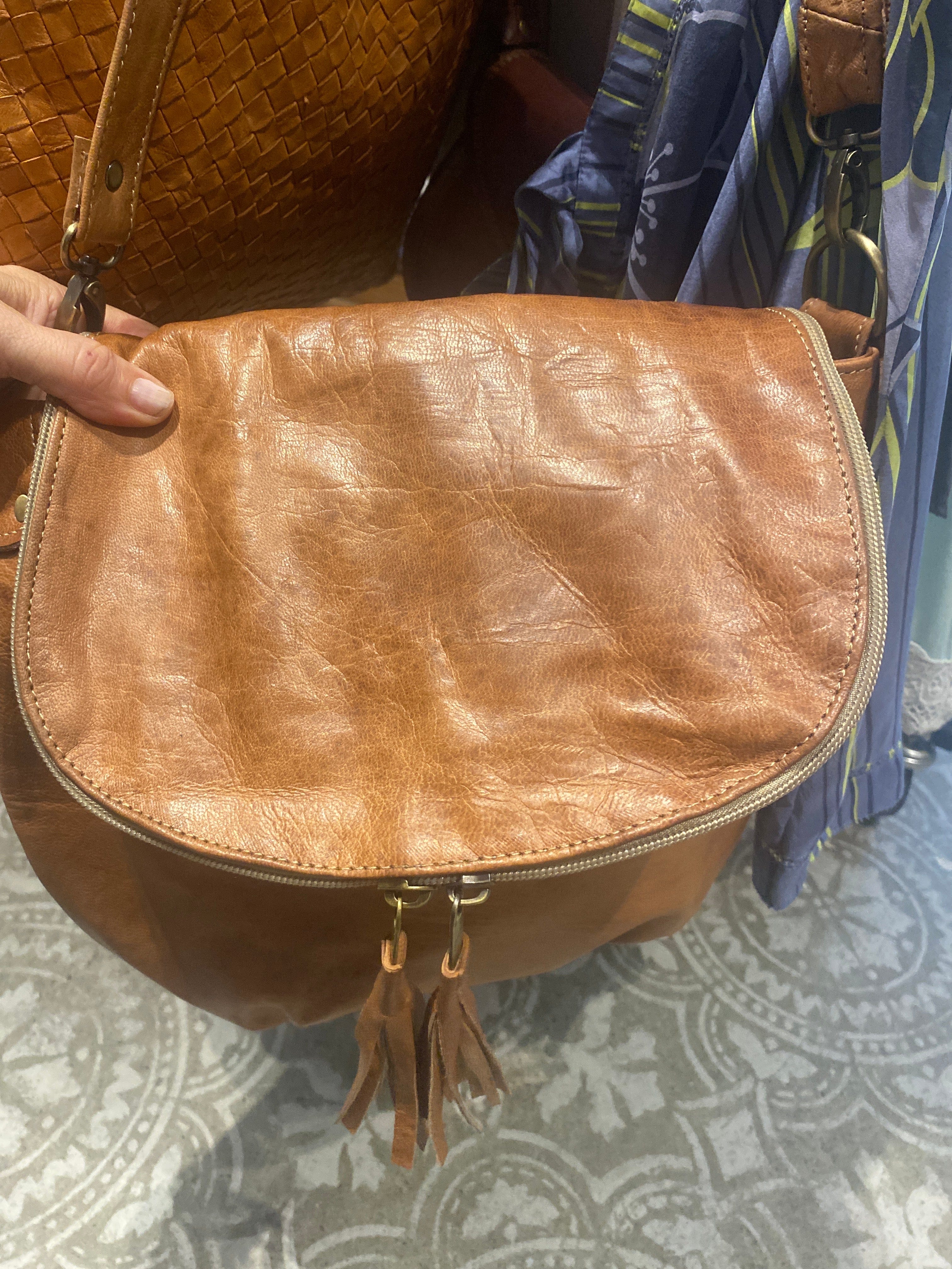 Moroccan Leather Saddle Bag, Sistergolden, Sistergolden