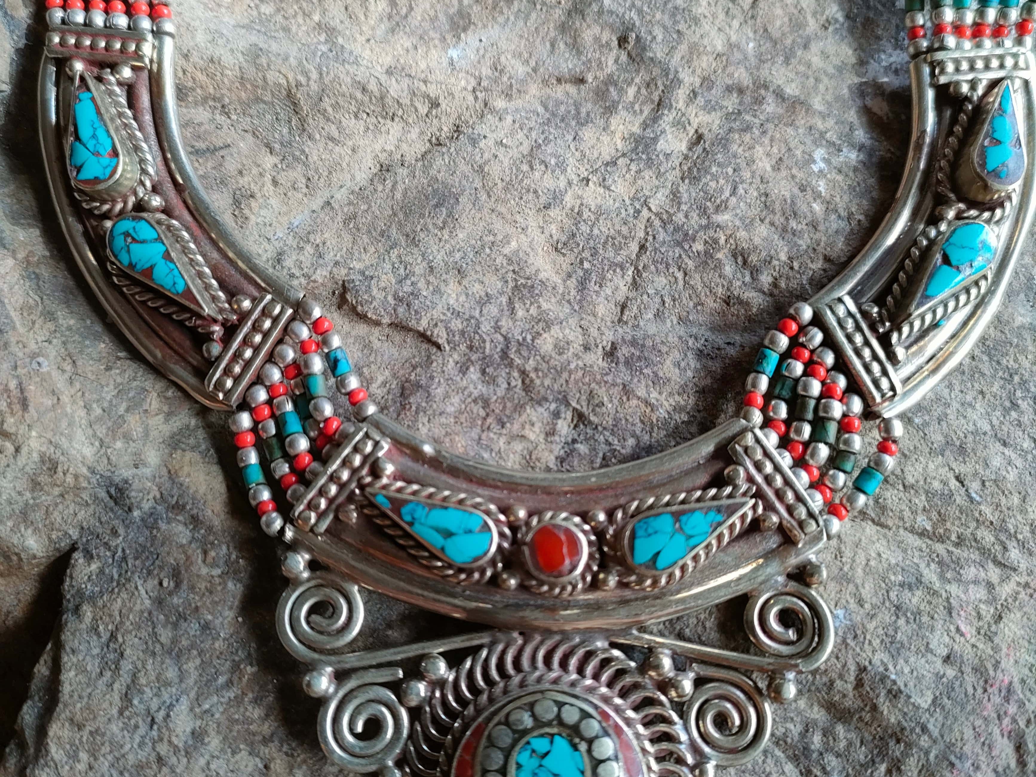 Sistergolden Necklace Moon Tibetan Tribal Necklace