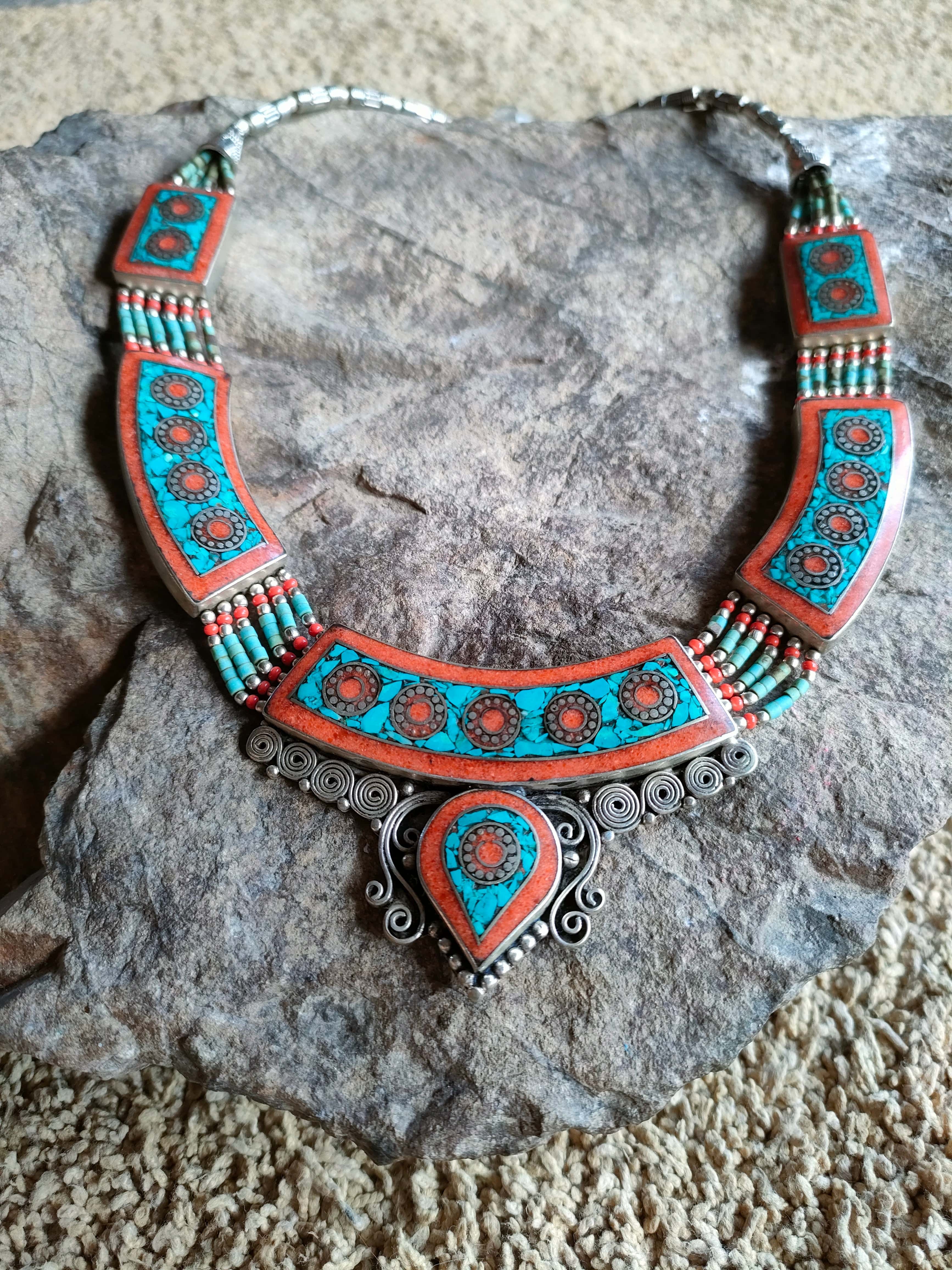 Sistergolden Necklace Tibetan Tribal Necklace #11