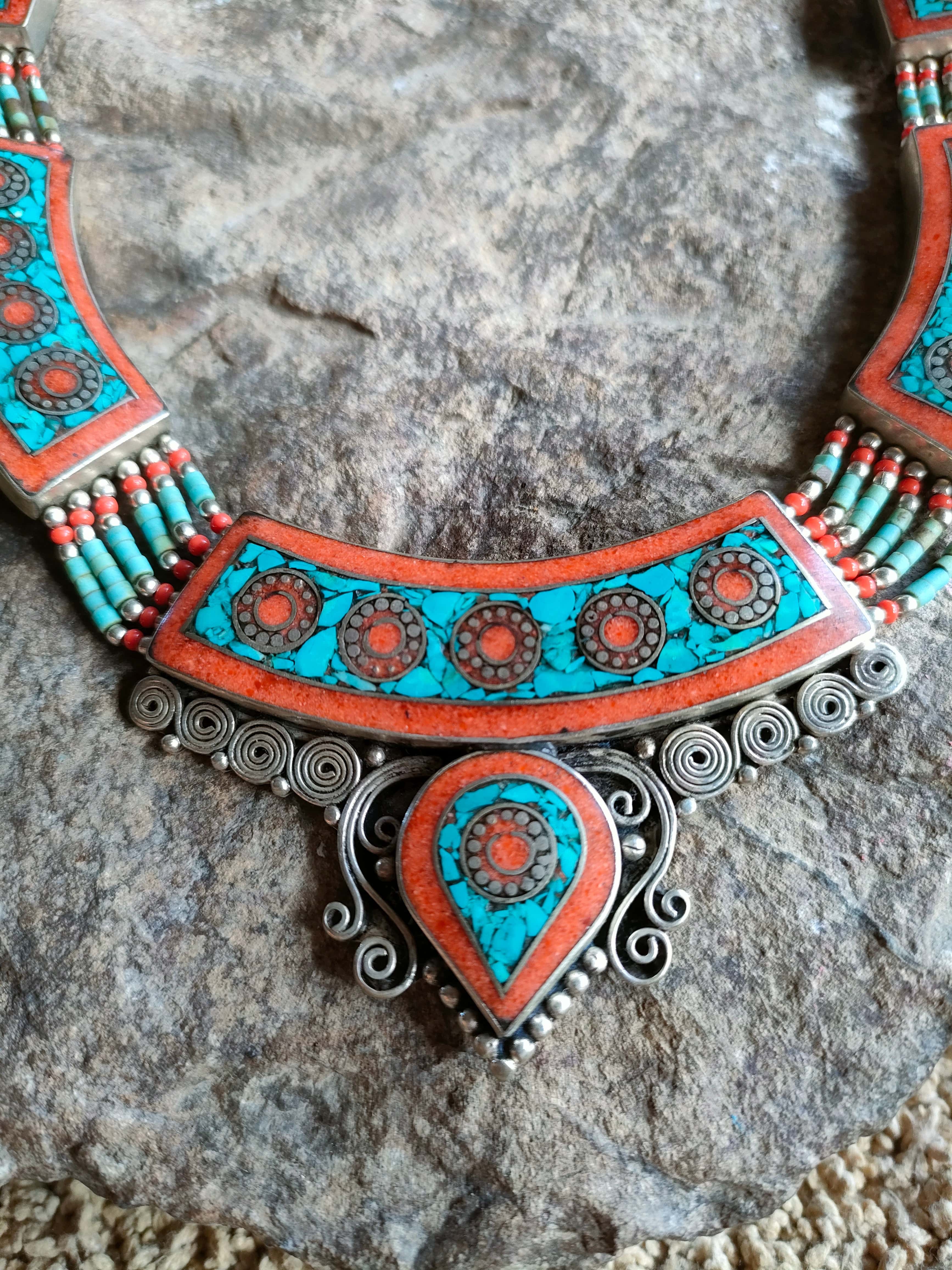 Sistergolden Necklace Tibetan Tribal Necklace #11