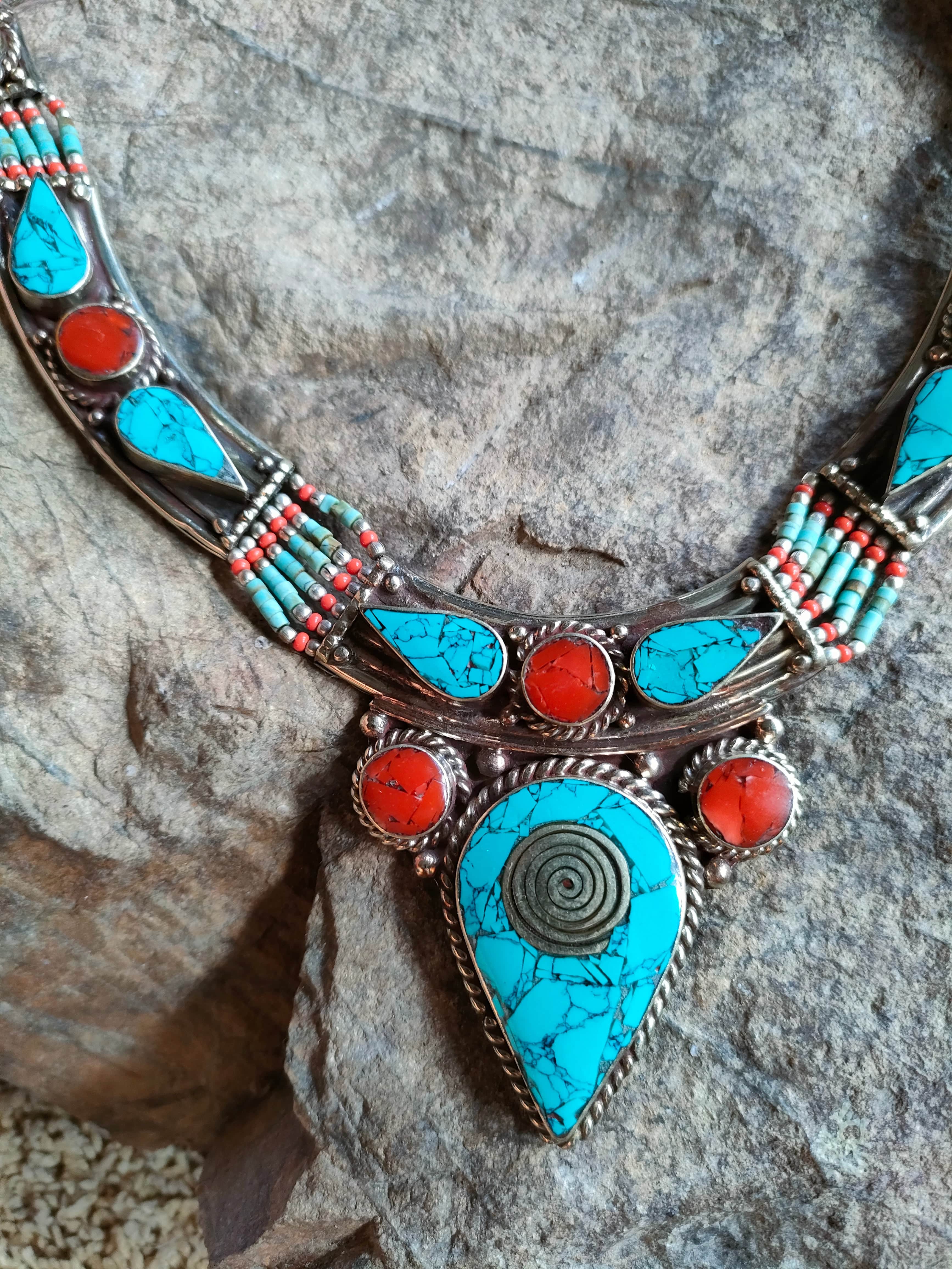Sistergolden Necklace Tibetan Tribal Necklace #2