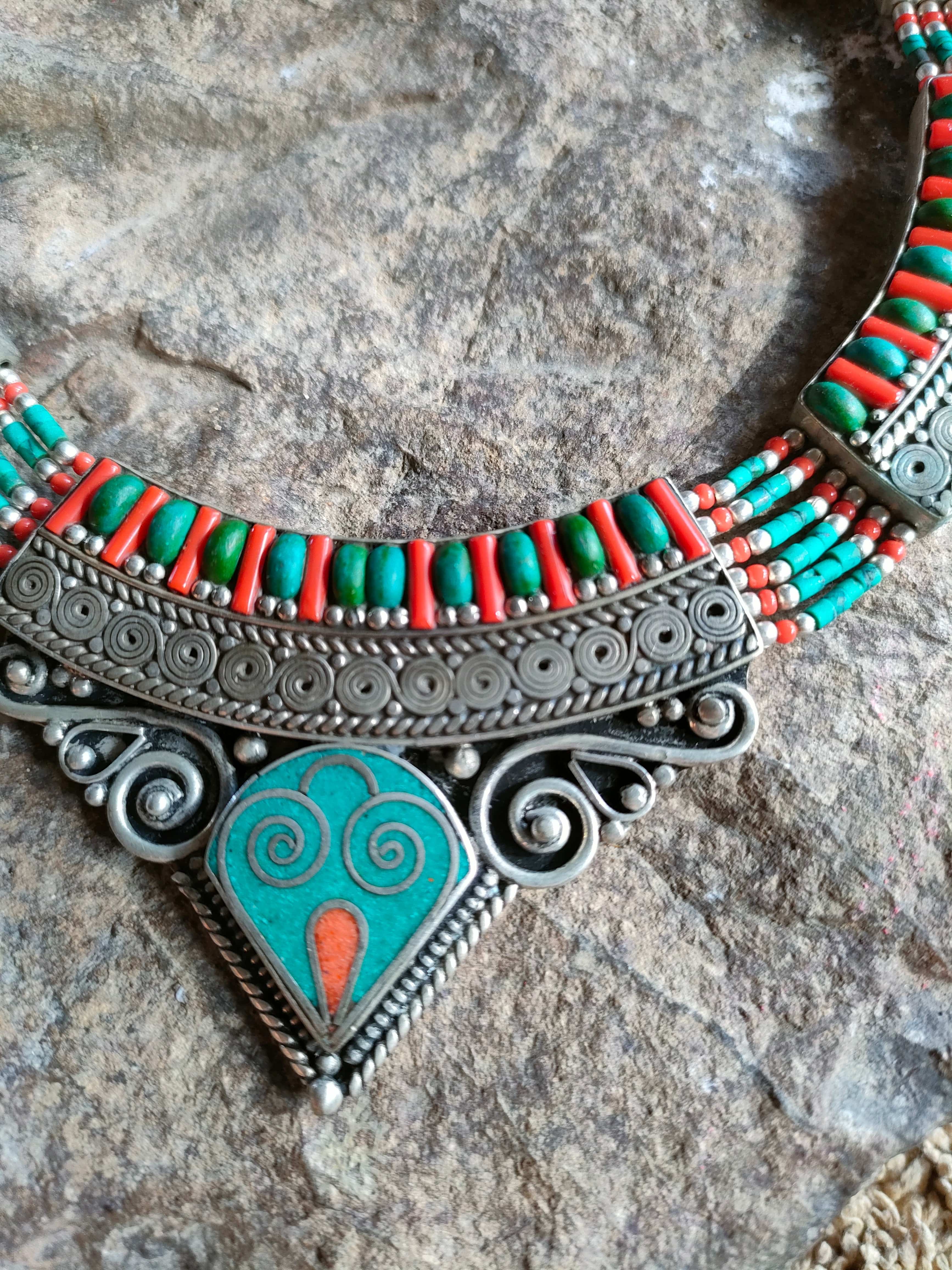 Sistergolden Necklace Tibetan Tribal Necklace #3