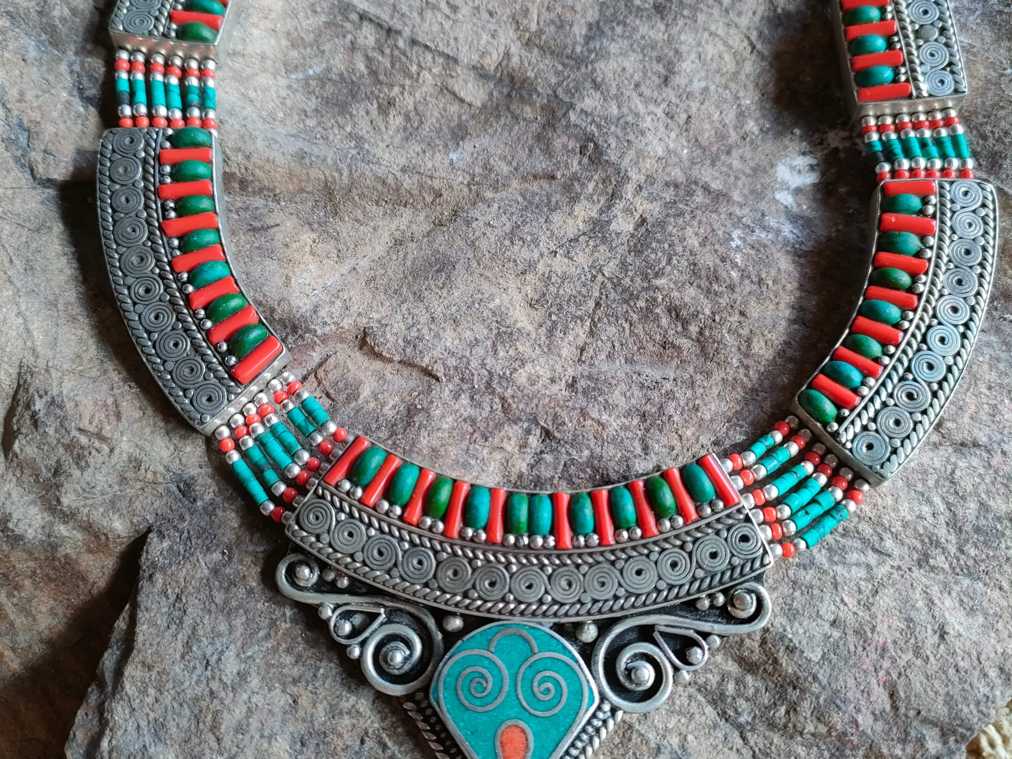 Sistergolden Necklace Tibetan Tribal Necklace #3