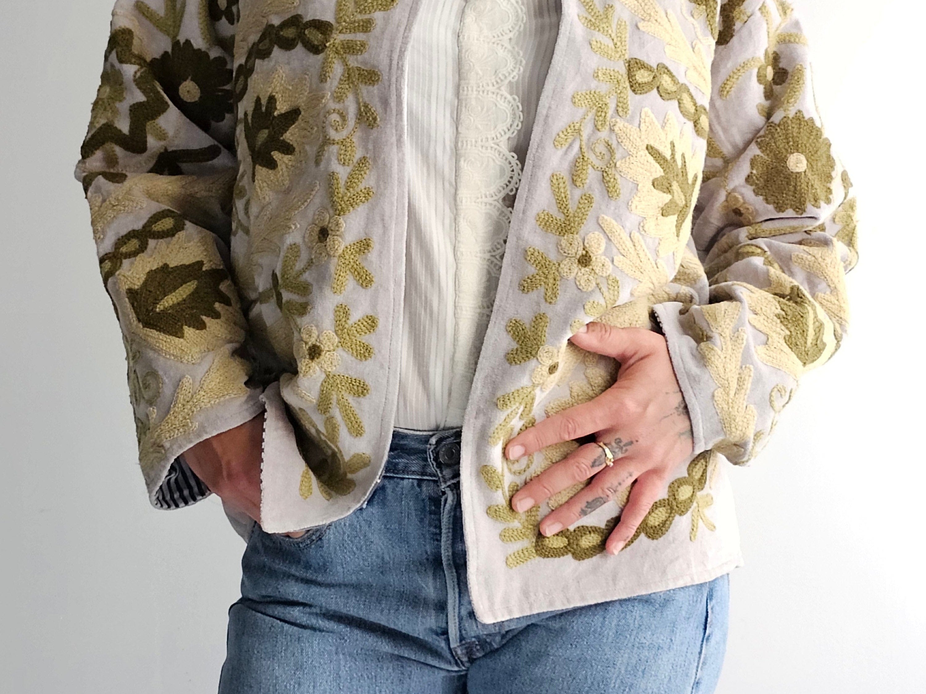Nomad Blue Velvet Reversible Jacket, Sistergolden, Sistergolden