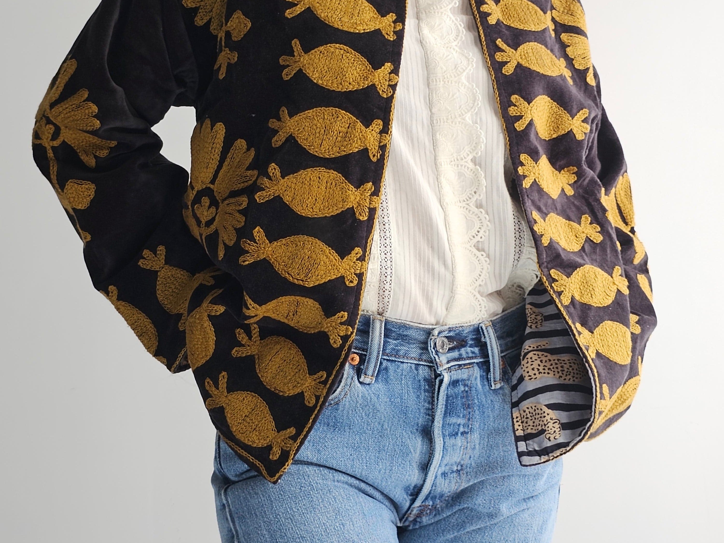 Nomad Char Velvet Reversible Jacket, Sistergolden, Sistergolden