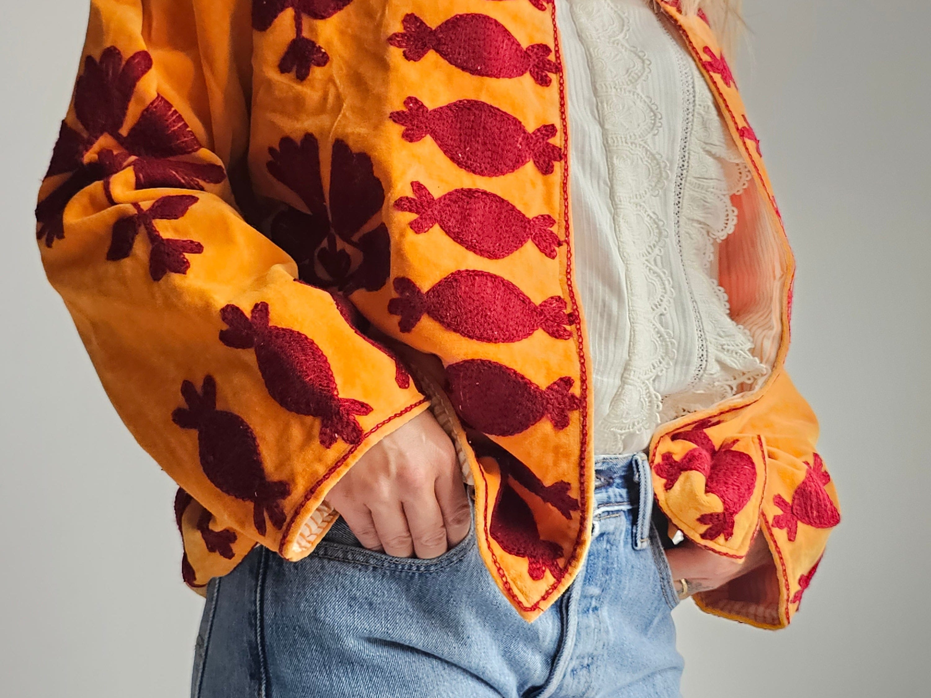 Nomad Marigold Velvet Reversible Jacket, Sistergolden, Sistergolden