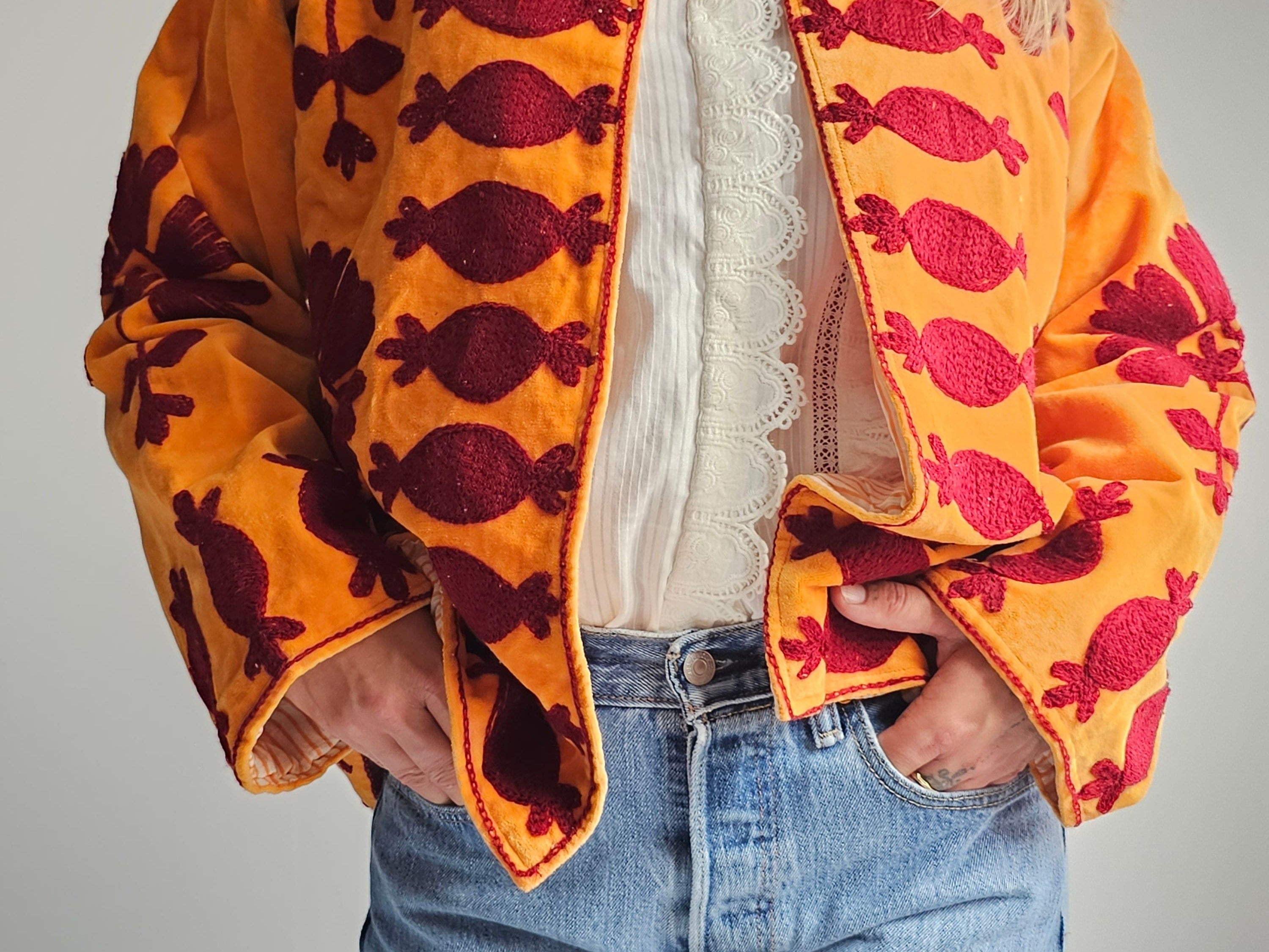 Nomad Marigold Velvet Reversible Jacket, Sistergolden, Sistergolden
