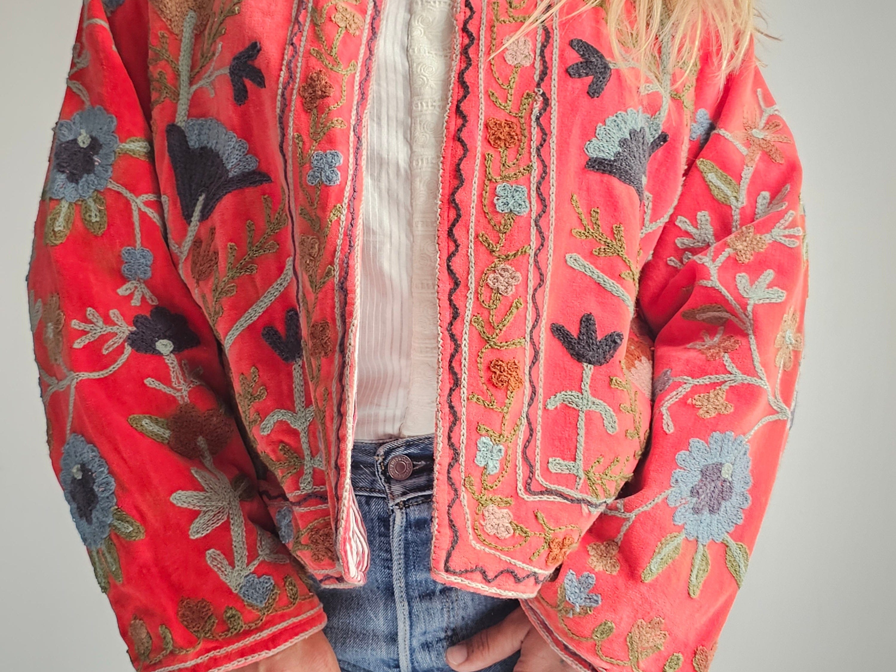 Nomad Red Velvet Reversible Jacket, Sistergolden, Sistergolden