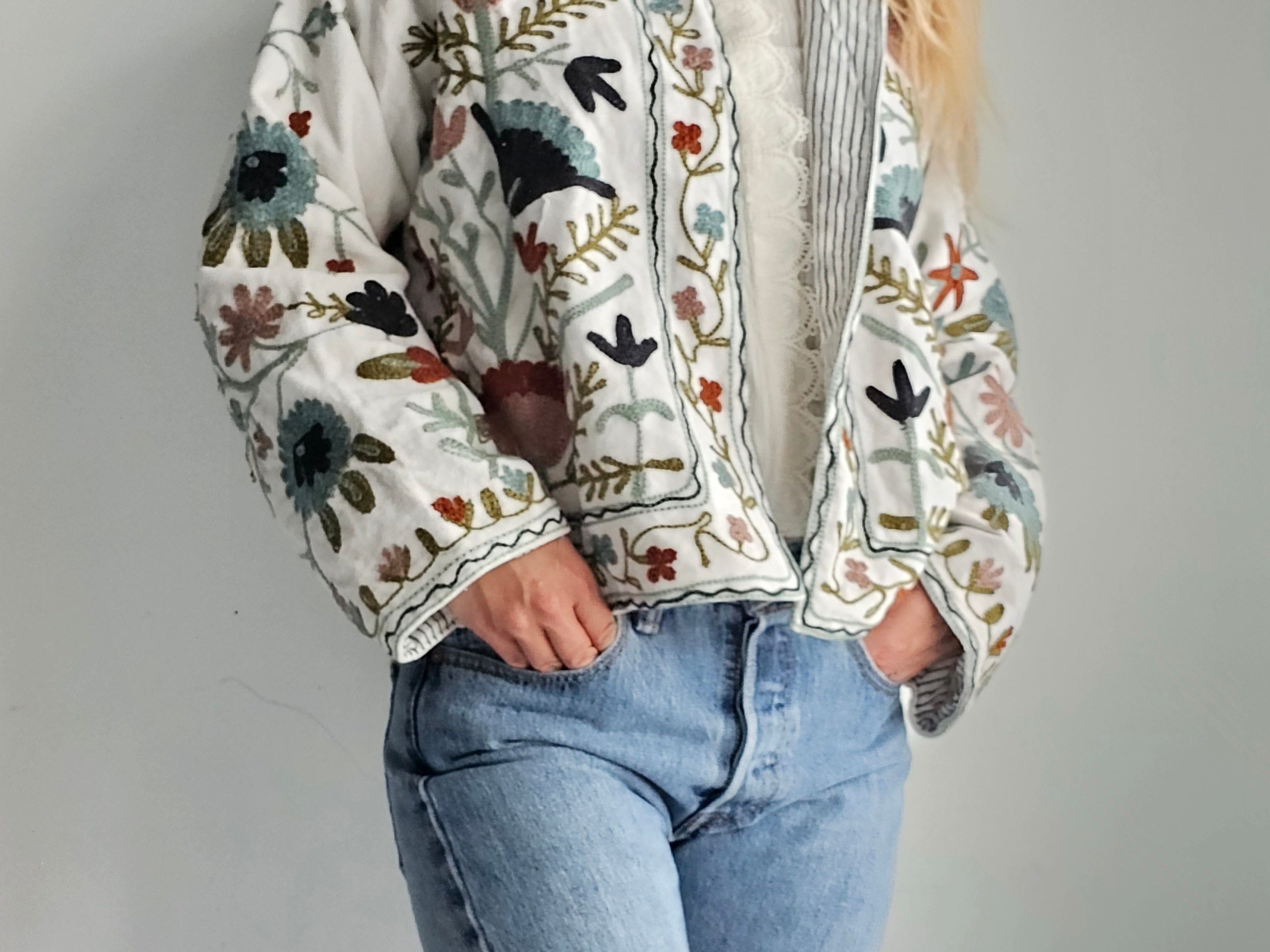 Nomad White Velvet Reversible Jacket, Sistergolden, Sistergolden