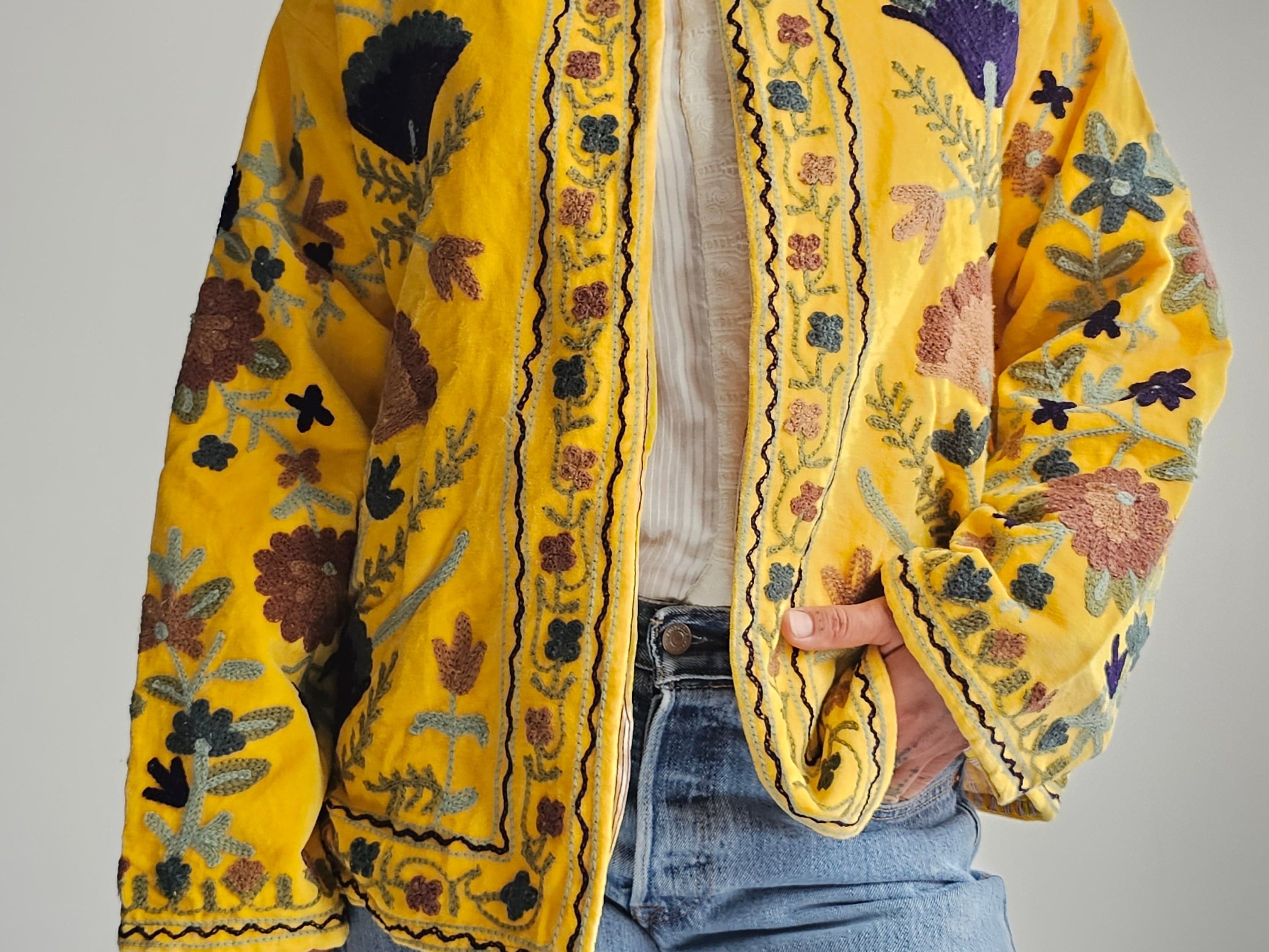 Sistergolden Nomad Yellow Velvet Reversible Jacket