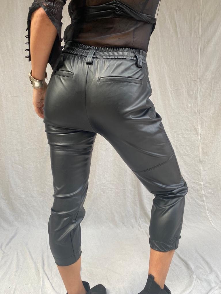 SisterGolden Pants Bershka Vegan Leather Pants