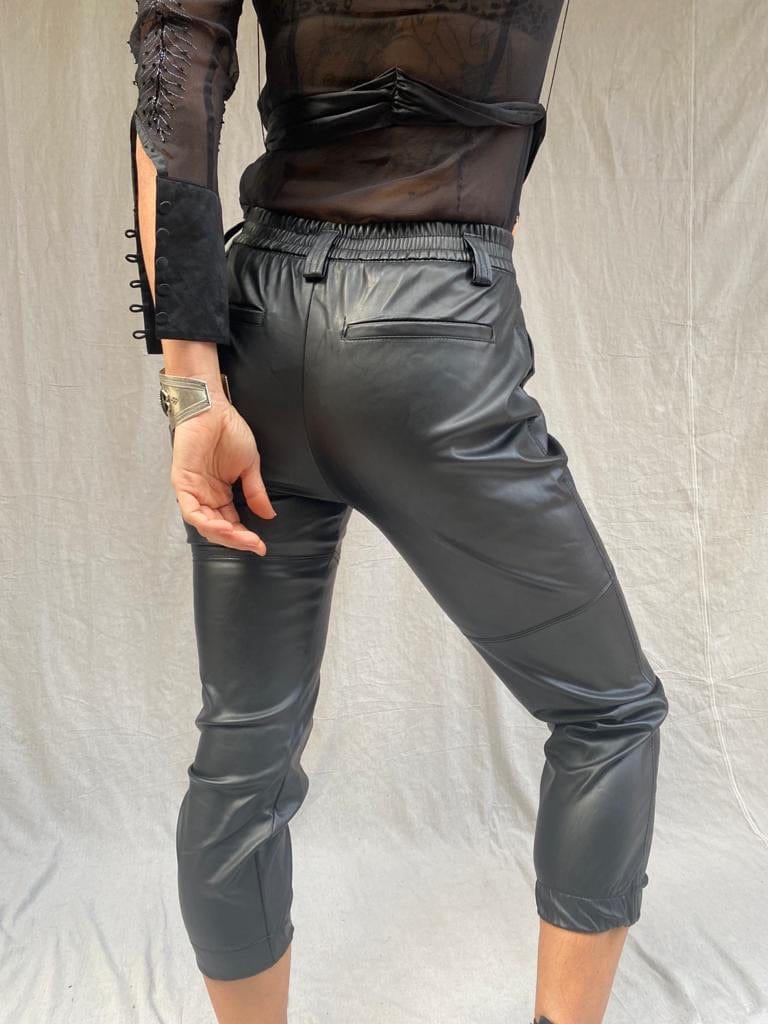 SisterGolden Pants Bershka Vegan Leather Pants