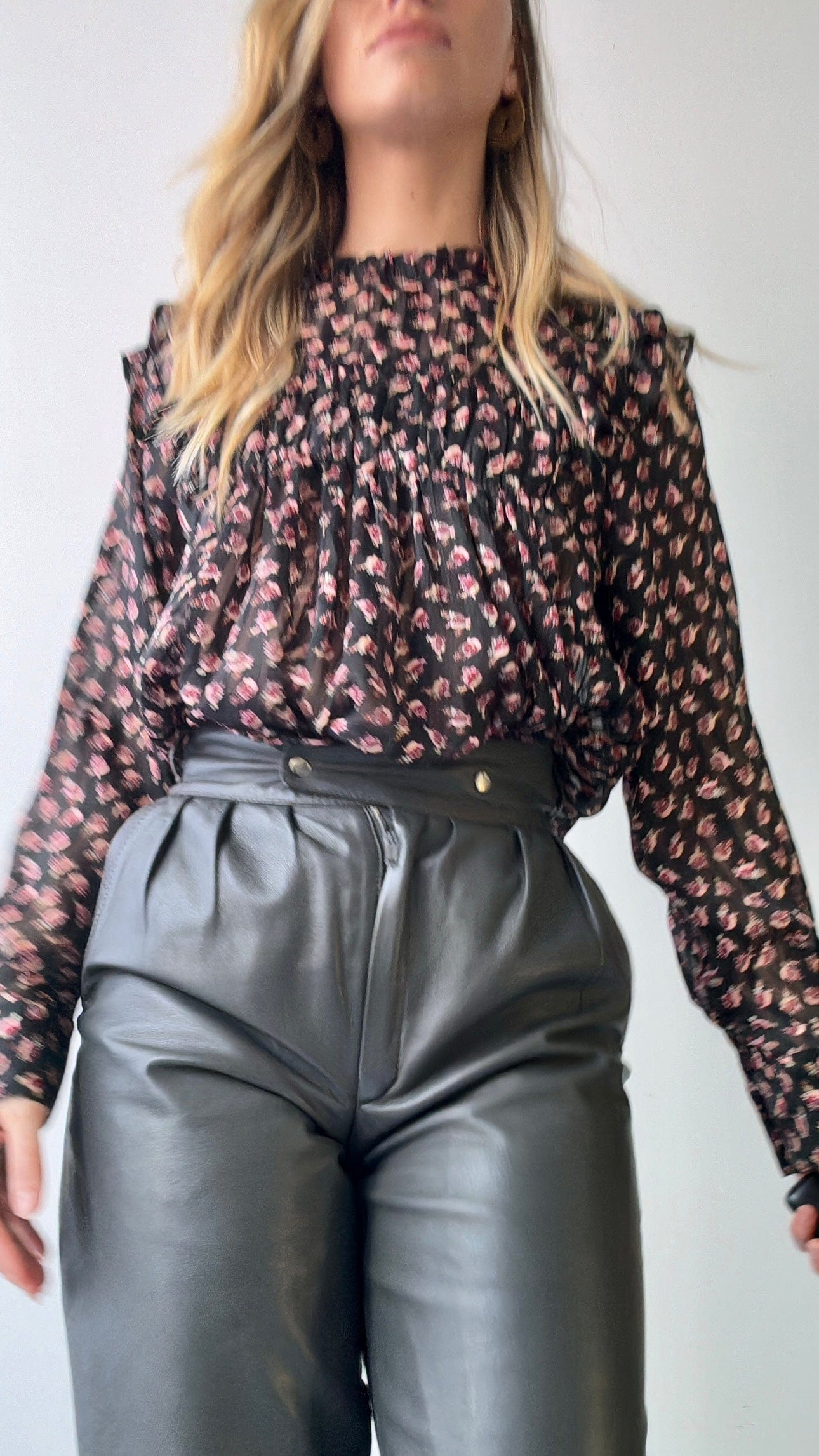 SisterGolden Pants Chino Vintage Leather Pants