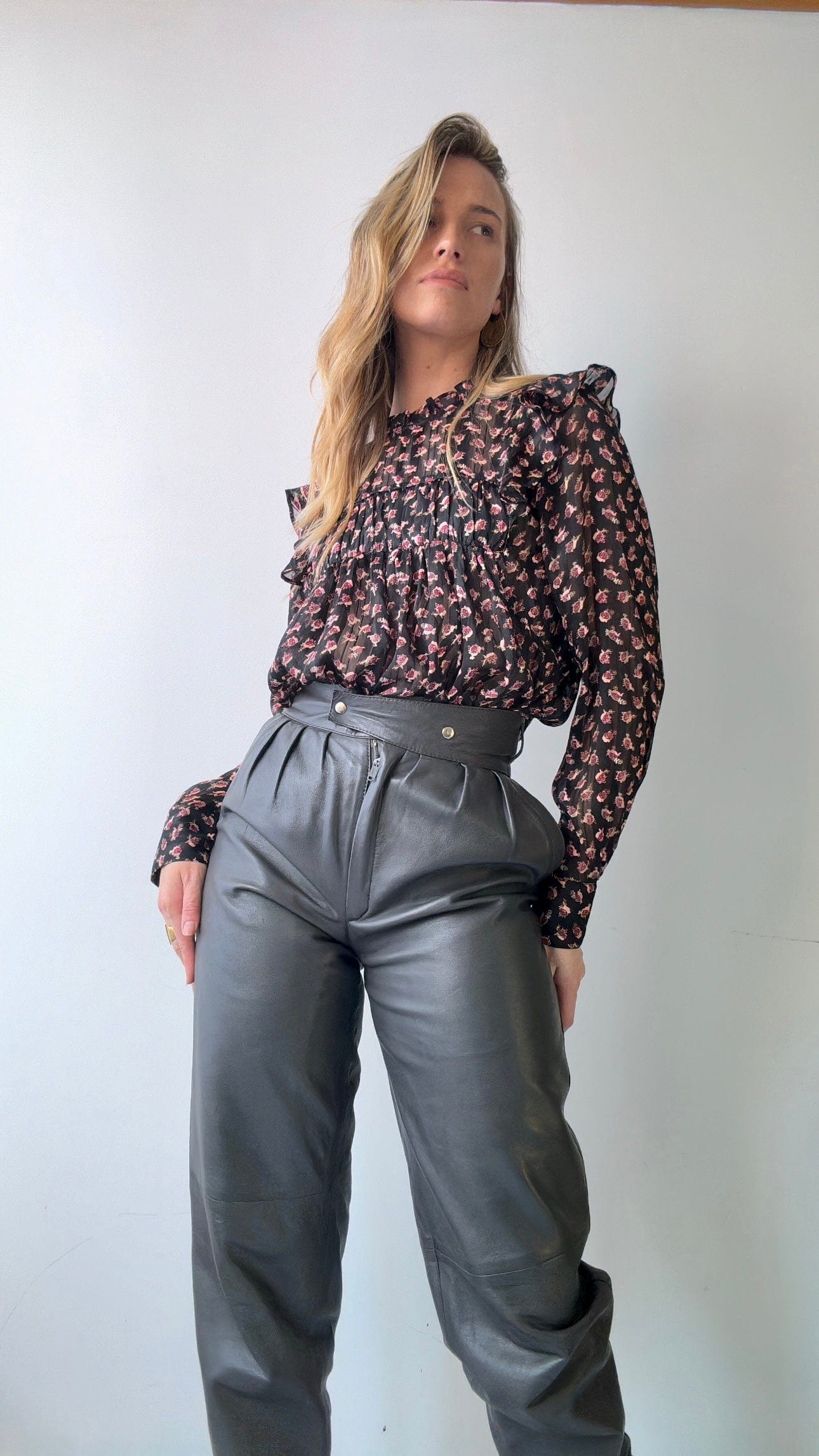 SisterGolden Pants Chino Vintage Leather Pants