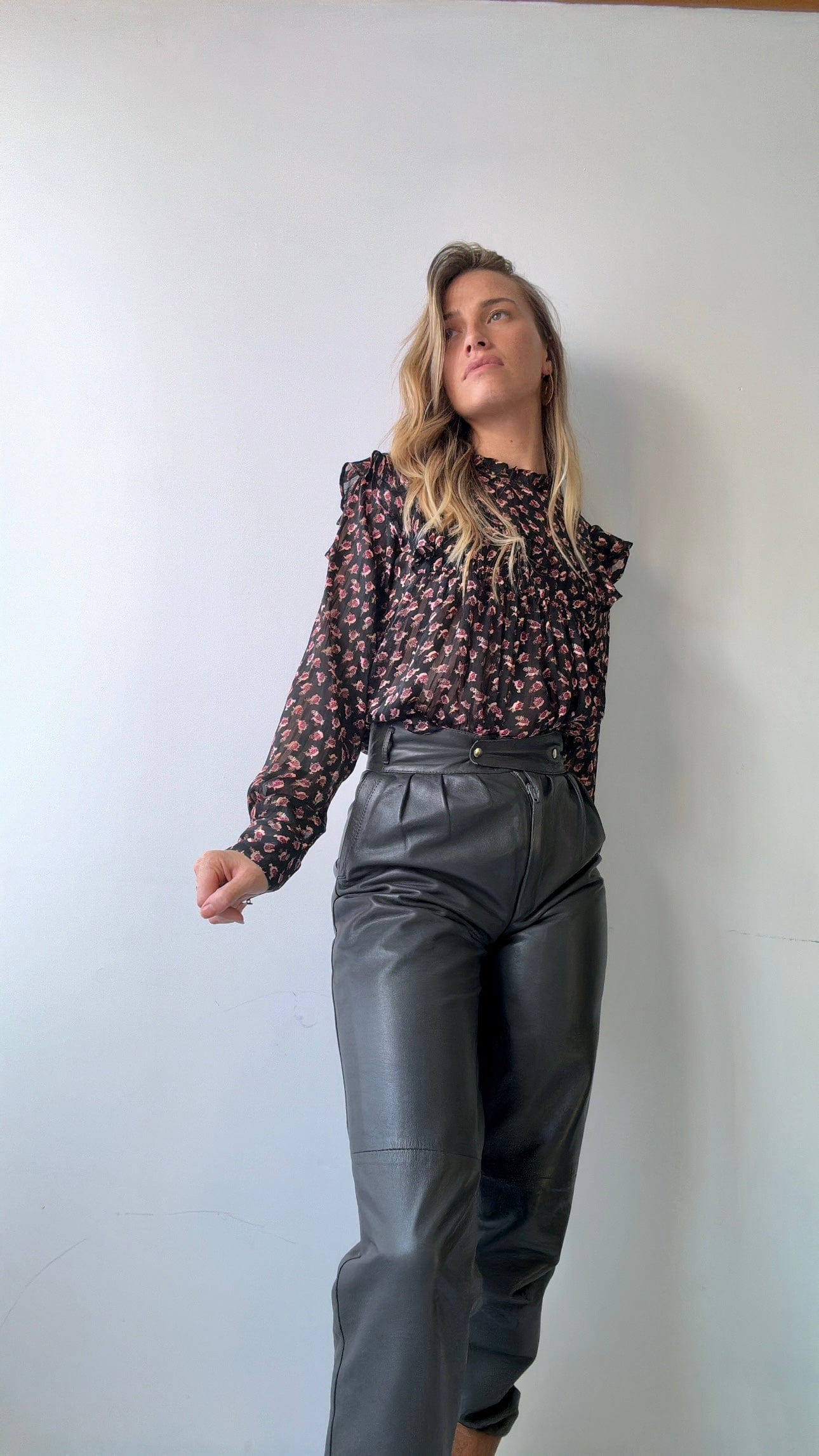 SisterGolden Pants Chino Vintage Leather Pants