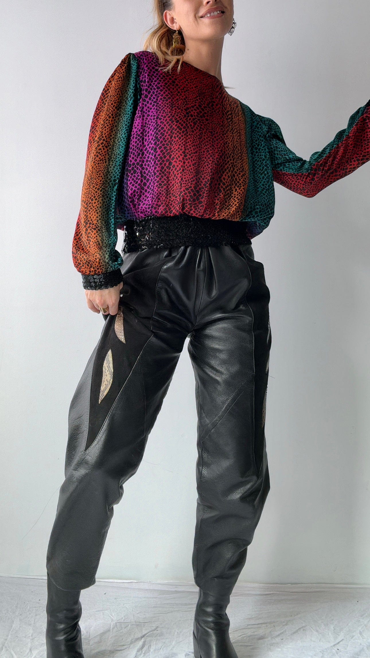 SisterGolden Pants Papa Vintage Leather Pants