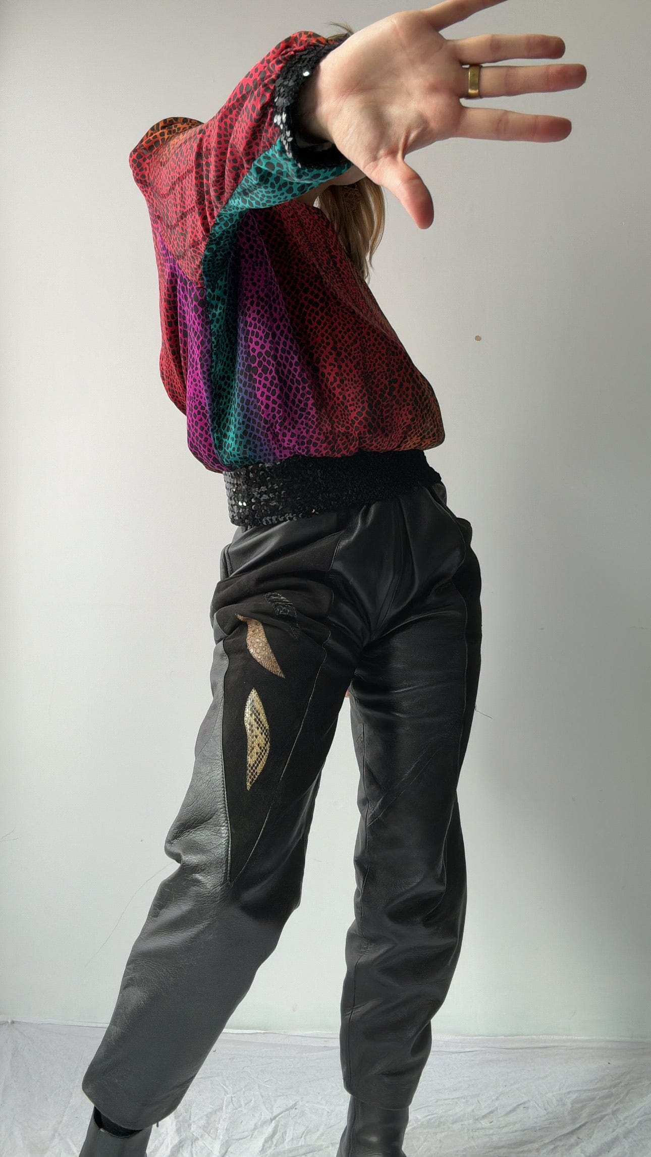 SisterGolden Pants Papa Vintage Leather Pants
