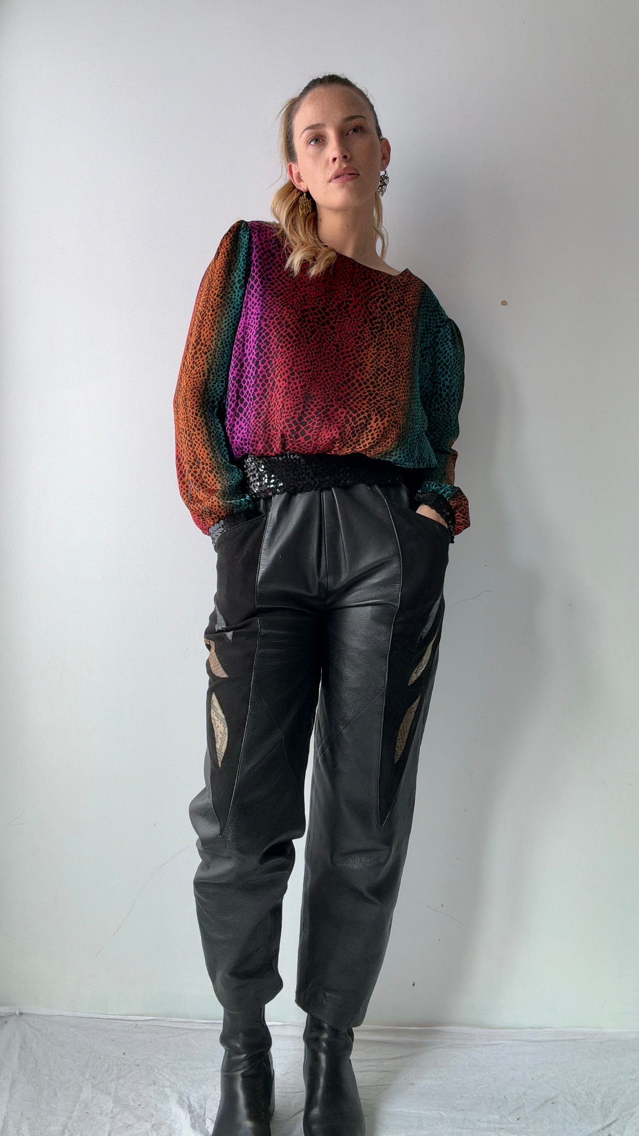 SisterGolden Pants Papa Vintage Leather Pants