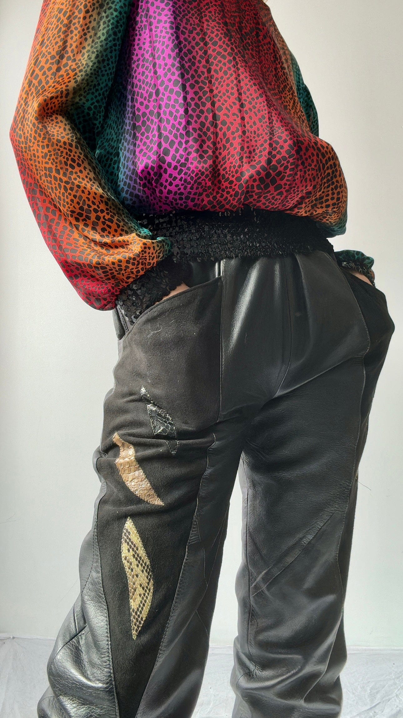 SisterGolden Pants Papa Vintage Leather Pants