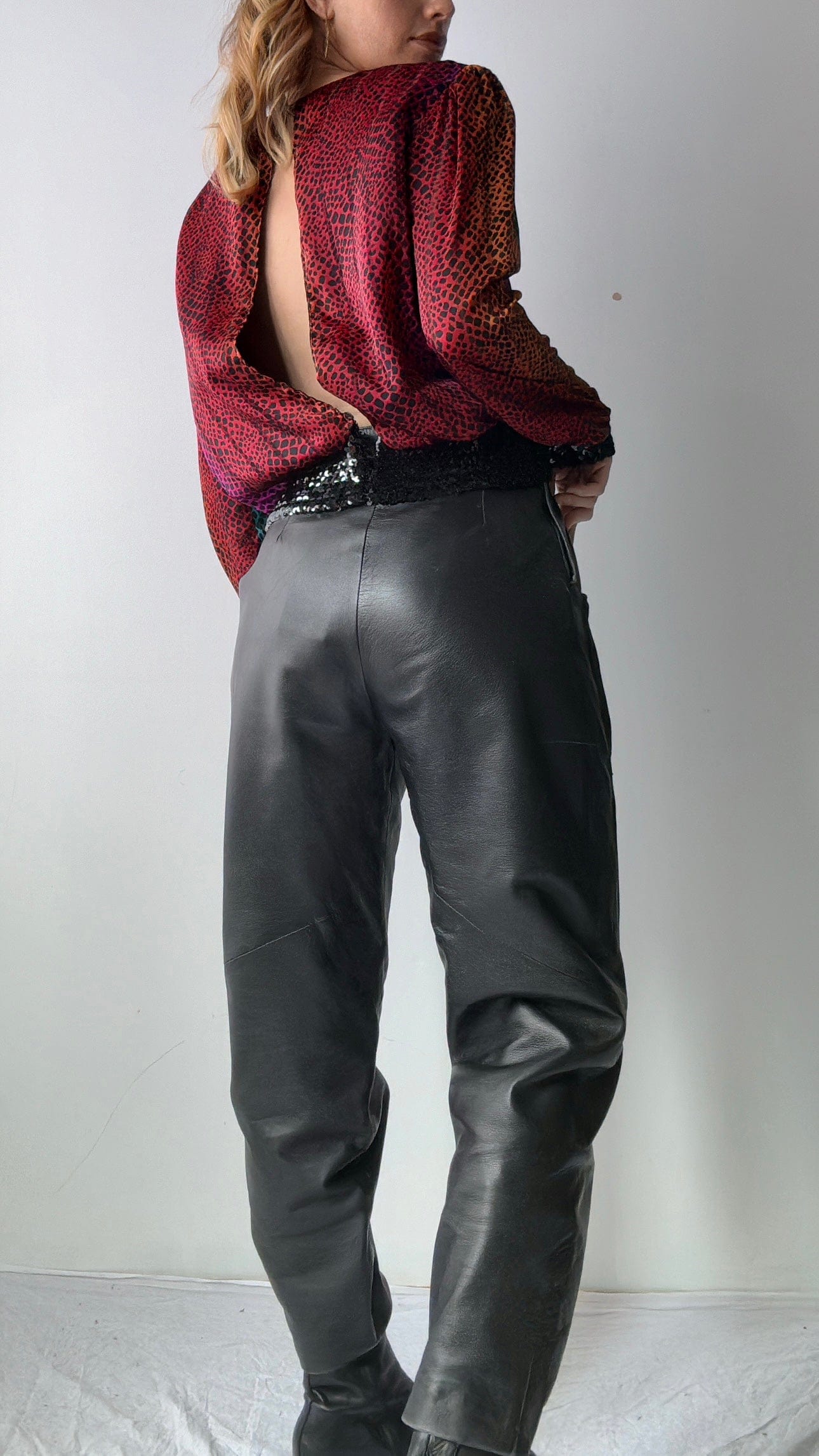 SisterGolden Pants Papa Vintage Leather Pants