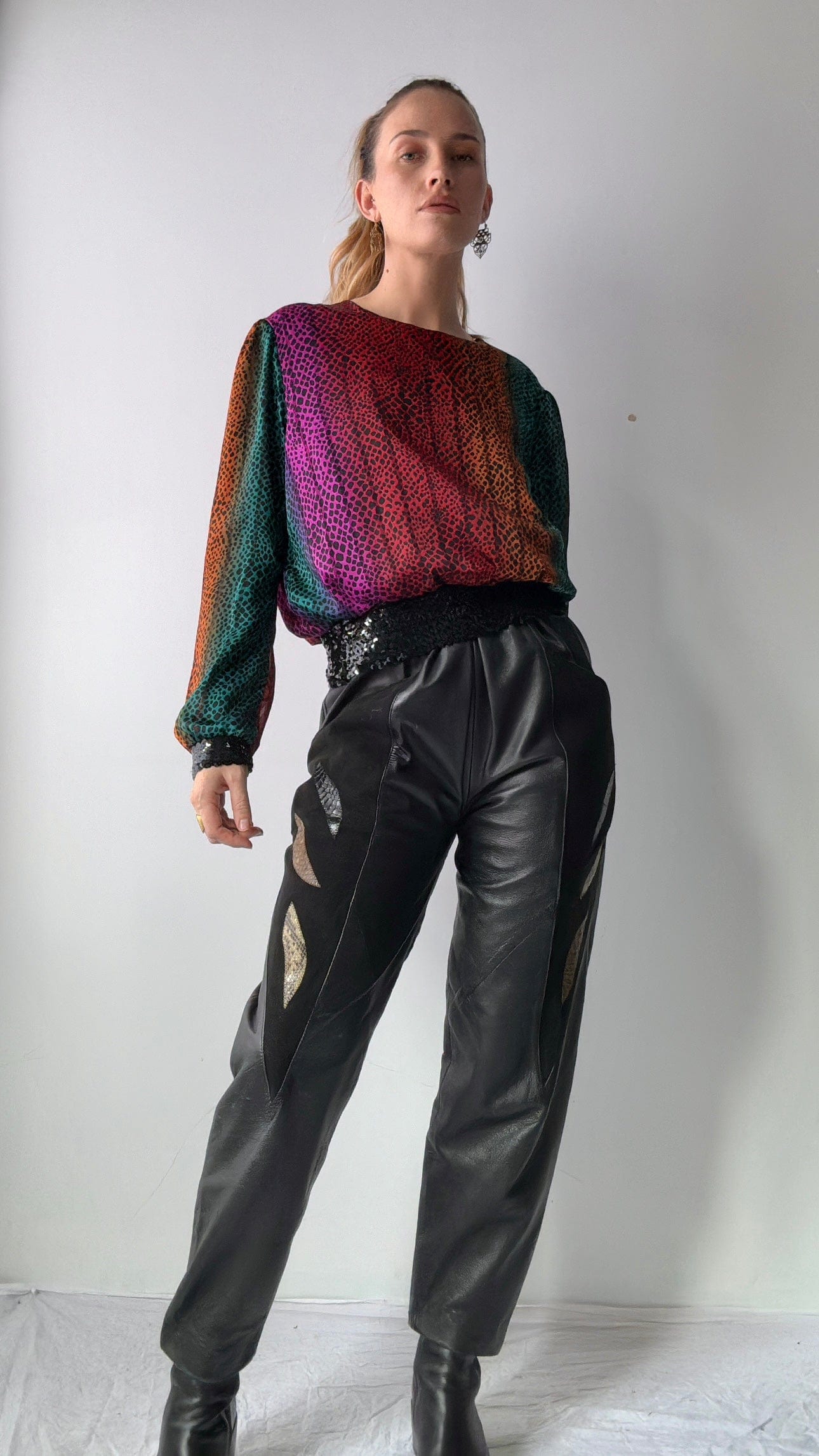 SisterGolden Pants Papa Vintage Leather Pants