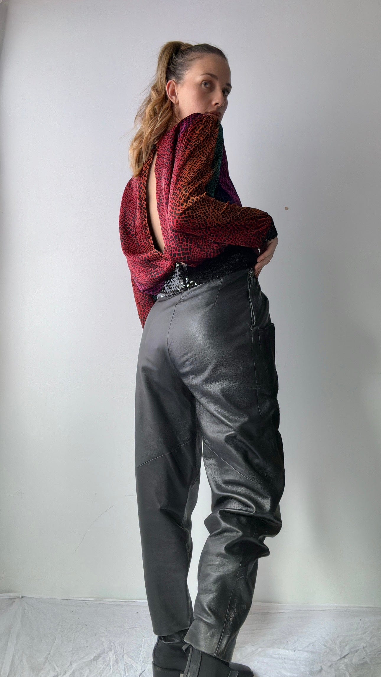 SisterGolden Pants Papa Vintage Leather Pants