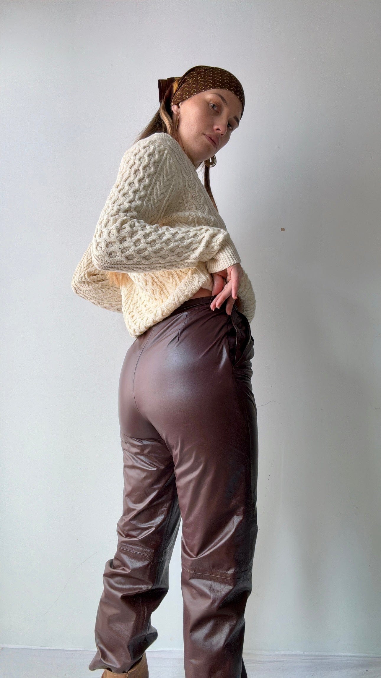 SisterGolden Pants Porsha Vintage Leather Pants