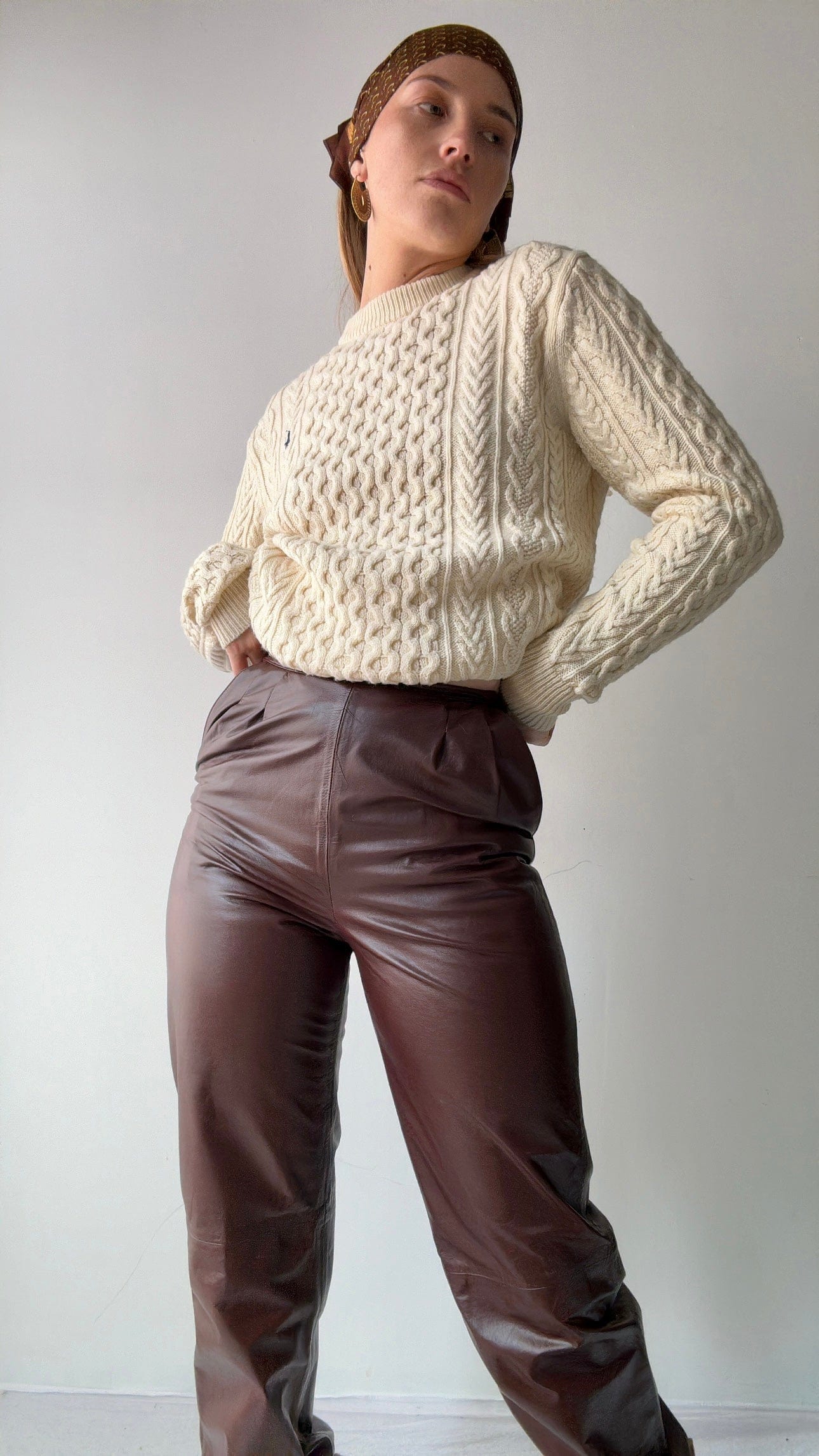 SisterGolden Pants Porsha Vintage Leather Pants