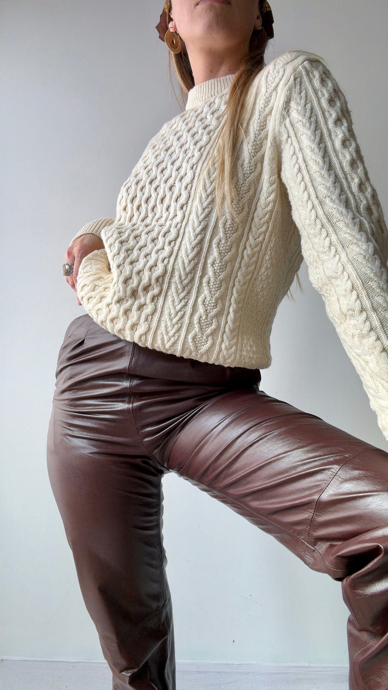 SisterGolden Pants Porsha Vintage Leather Pants