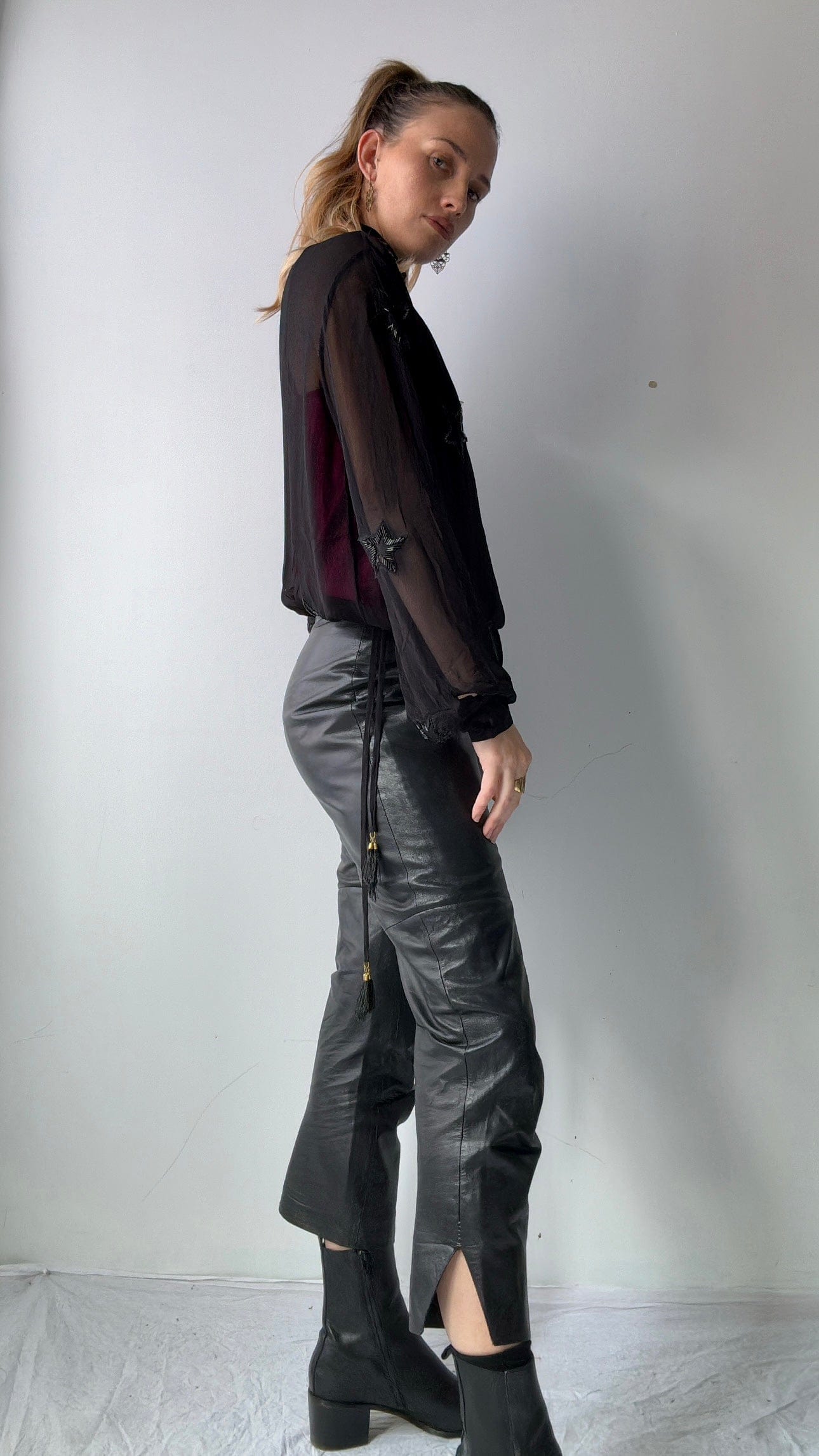 SisterGolden Pants Rodin Vintage Leather Pants
