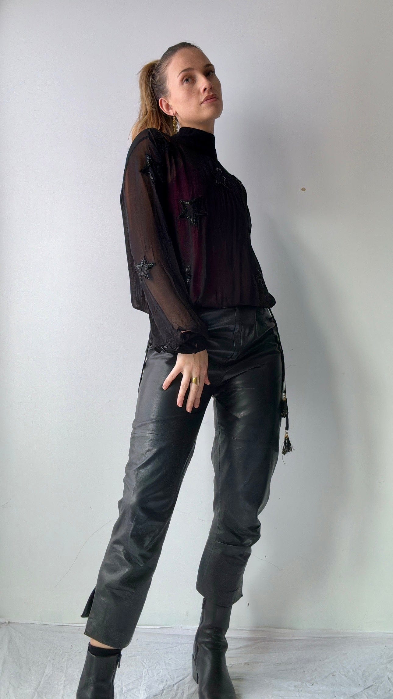 SisterGolden Pants Rodin Vintage Leather Pants