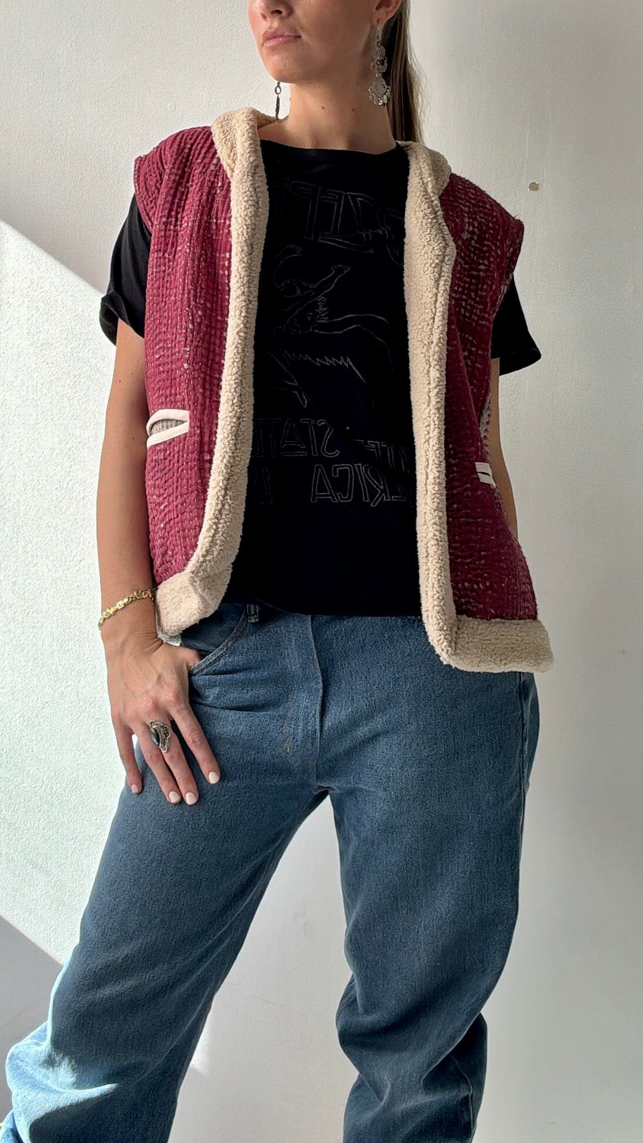 Rose Snug Kantha Vest, SisterGolden, Sistergolden
