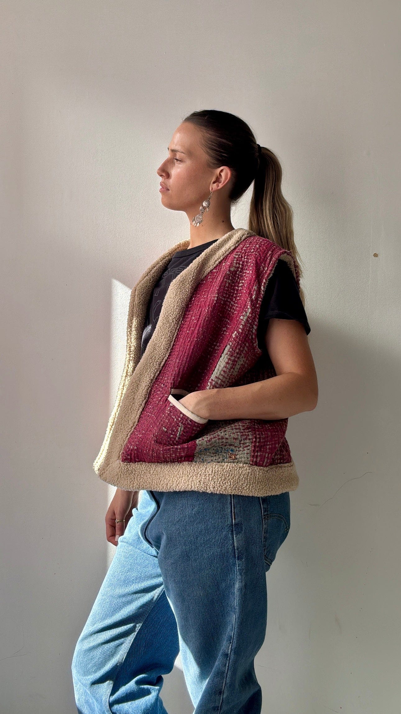 Rose Snug Kantha Vest, SisterGolden, Sistergolden