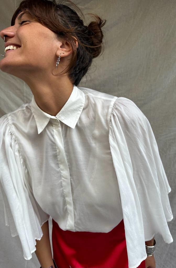 Sistergolden Shirt White Batwing Shirt
