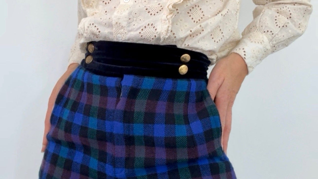 SisterGolden Shorts Blue Tartan Billie Shorts