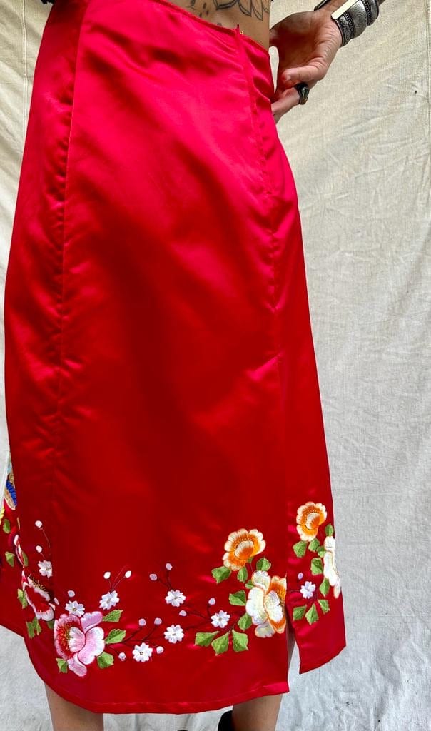 Sistergolden Skirt Cherry Blossom Vintage Skirt