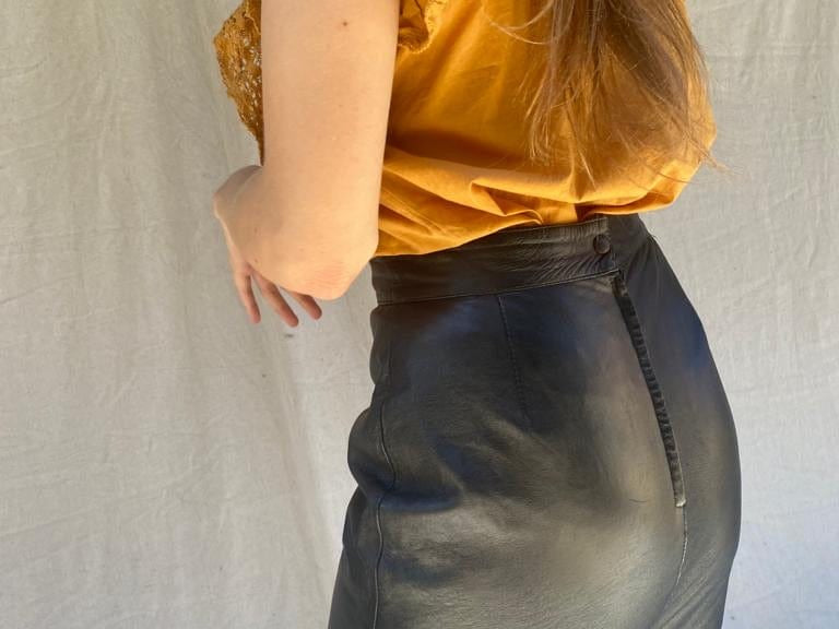 Sistergolden Skirt Jackie Vintage Leather Skirt