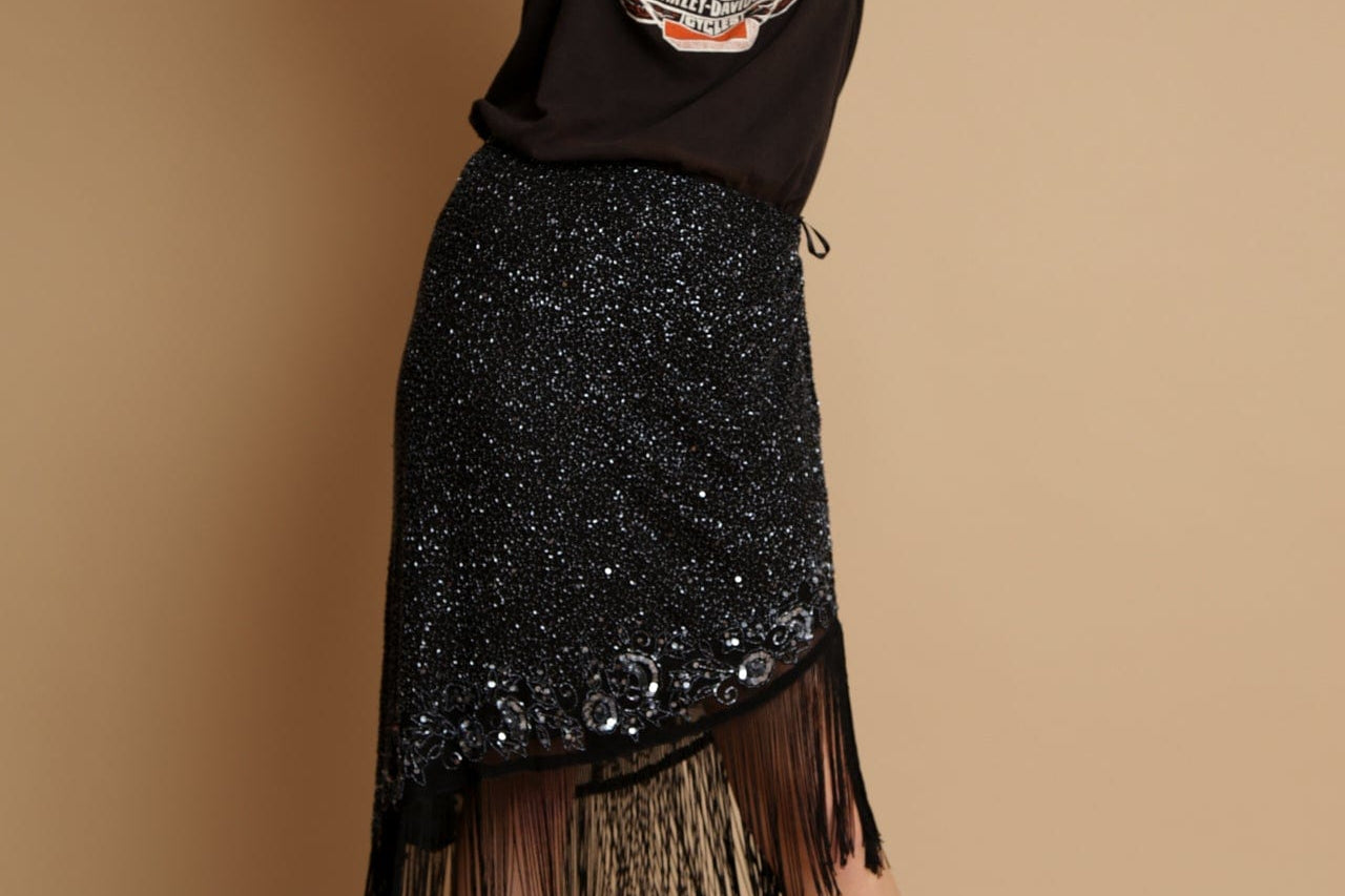 SisterGolden Skirt Melanistic Cockatoo Vintage Skirt