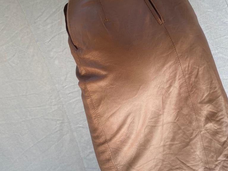 Sistergolden Skirt Walnut Vintage Leather Skirt
