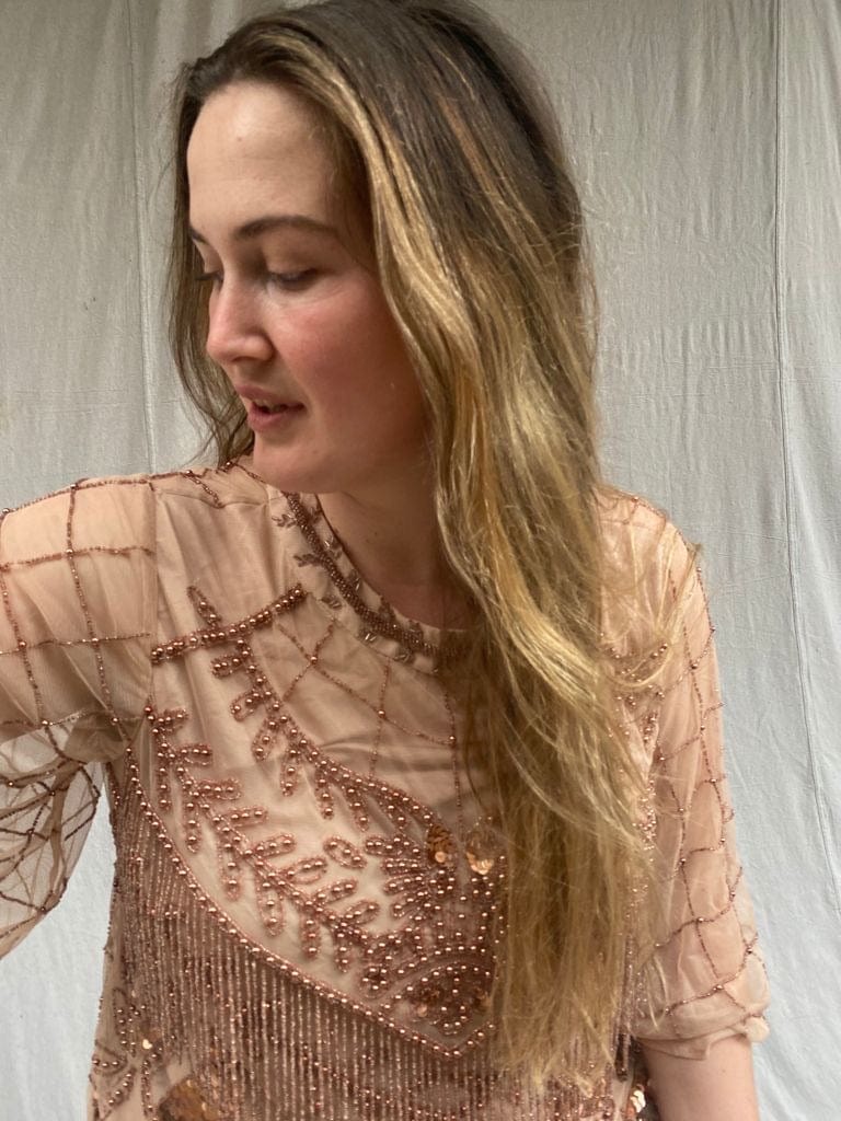 SisterGolden Tops Empresses Beaded Top