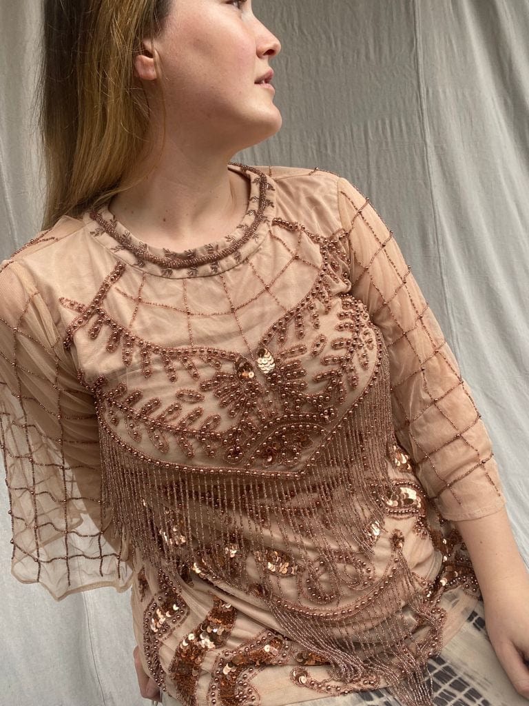 SisterGolden Tops Empresses Beaded Top