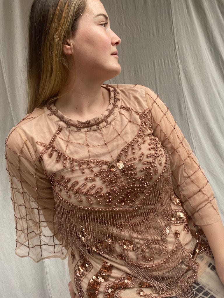 SisterGolden Tops Empresses Beaded Top