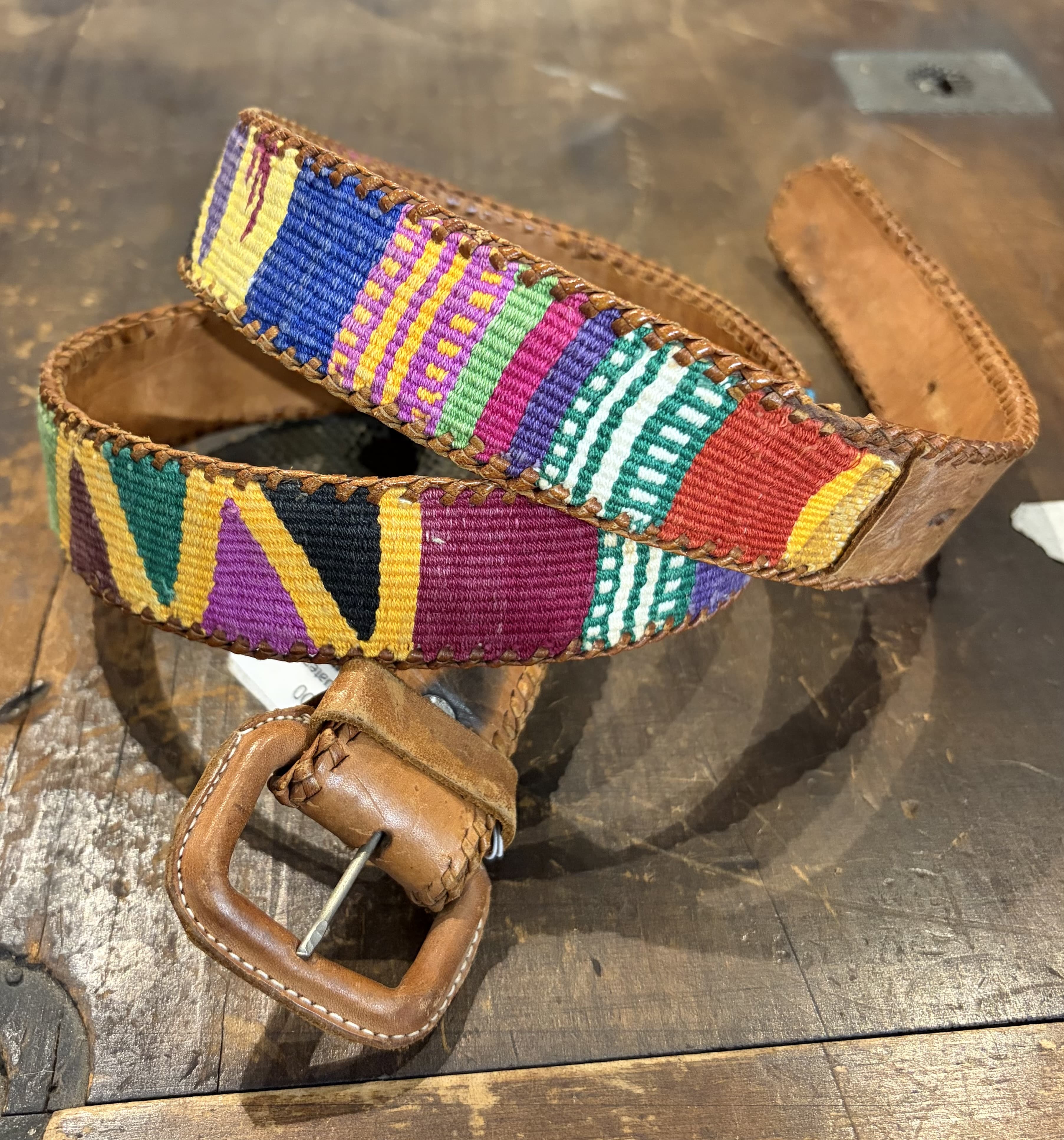 Vintage Cobalt Guatemalan Belt 37.5”, Sistergolden, Sistergolden